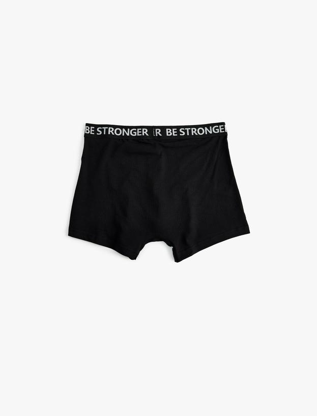 3'lü Boxer Seti Slogan Baskılı Pamuklu_4