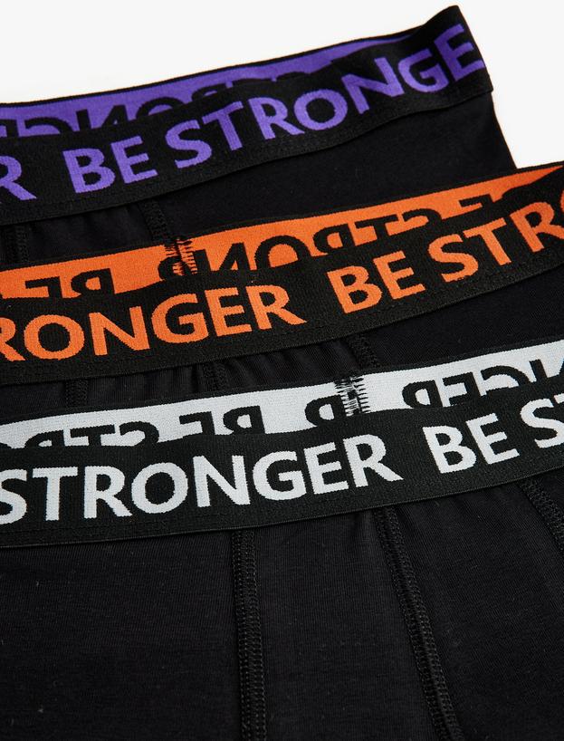 3'lü Boxer Seti Slogan Baskılı Pamuklu_6