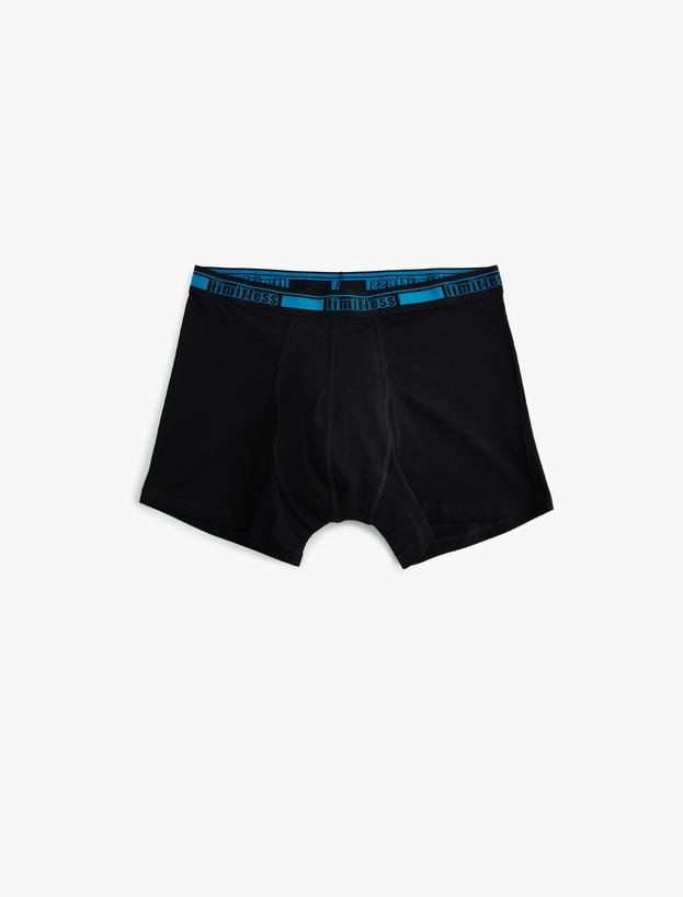 3'lü Boxer Seti Slim Fit Slogan Baskılı Pamuklu_4
