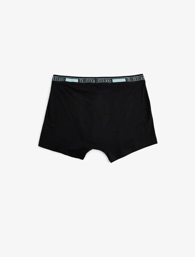 3'lü Boxer Seti Slim Fit Slogan Baskılı Pamuklu_7