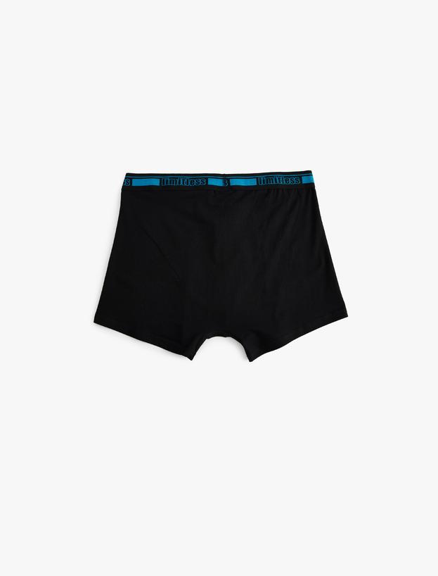 3'lü Boxer Seti Slim Fit Slogan Baskılı Pamuklu_6