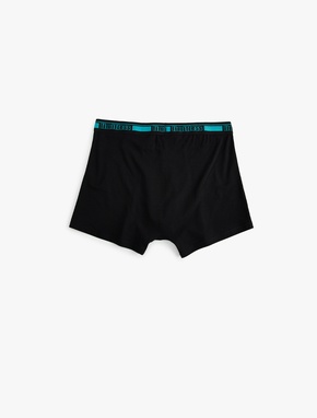 3'lü Boxer Seti Slim Fit Slogan Baskılı Pamuklu_5