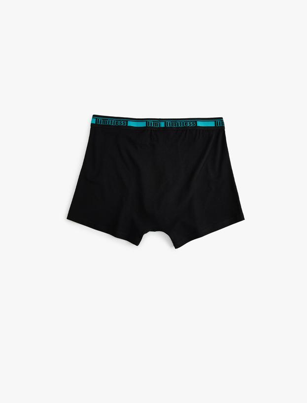 3'lü Boxer Seti Slim Fit Slogan Baskılı Pamuklu_5