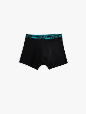 3'lü Boxer Seti Slim Fit Slogan Baskılı Pamuklu_2