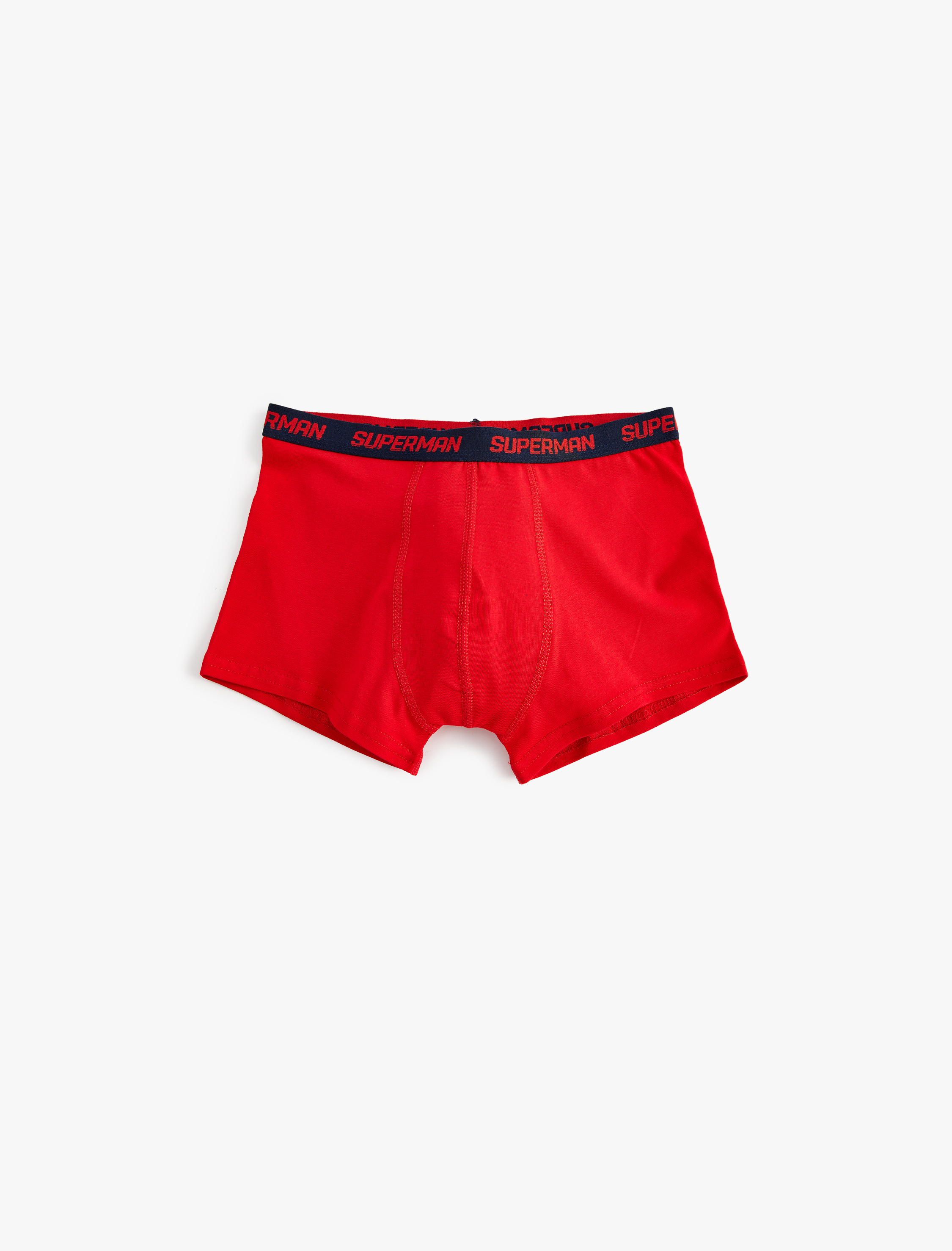 Erkek Çocuk Pamuklu Lisanslı Üçlü Superman Baskılı Boxer Seti