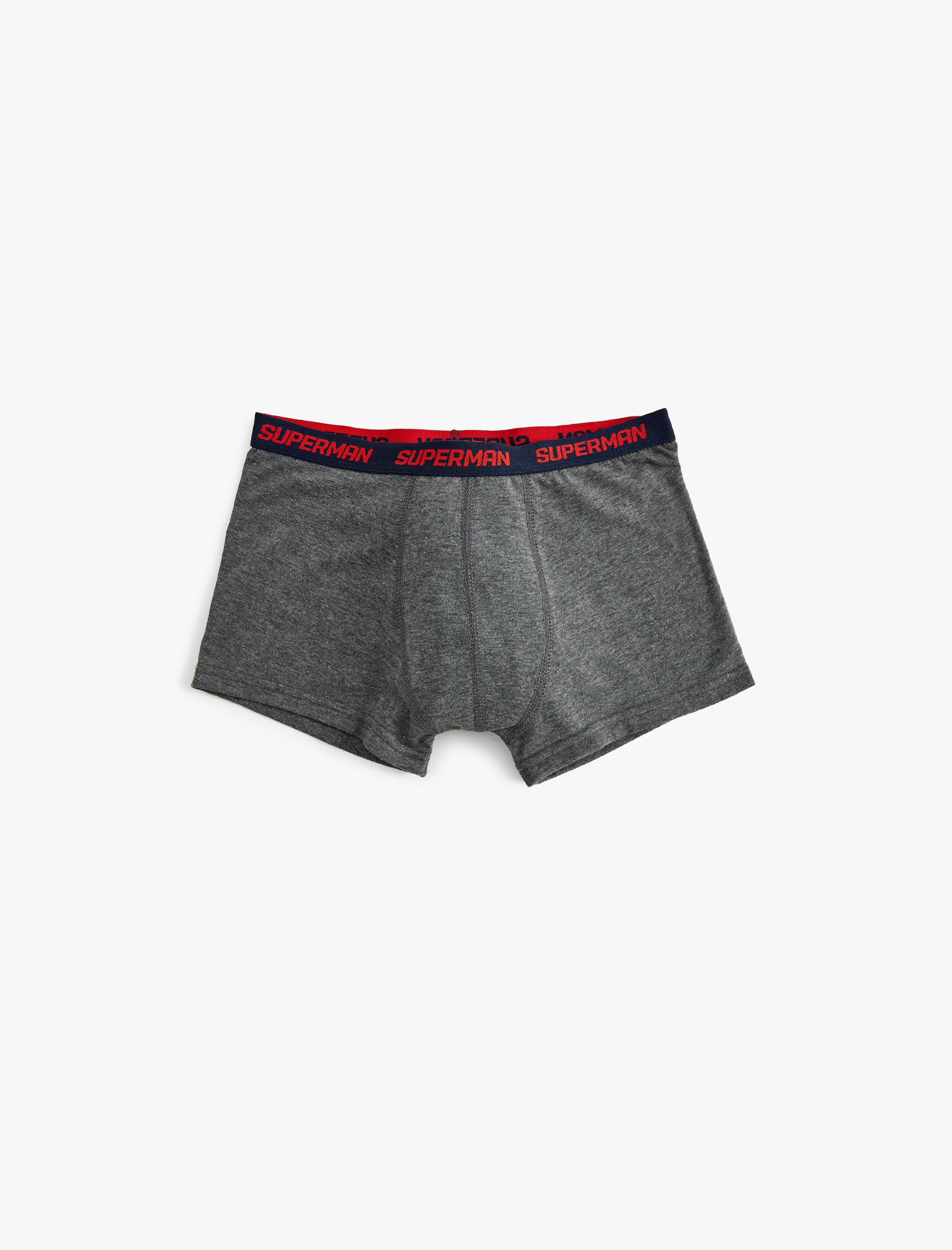 Erkek Çocuk Pamuklu Lisanslı Üçlü Superman Baskılı Boxer Seti