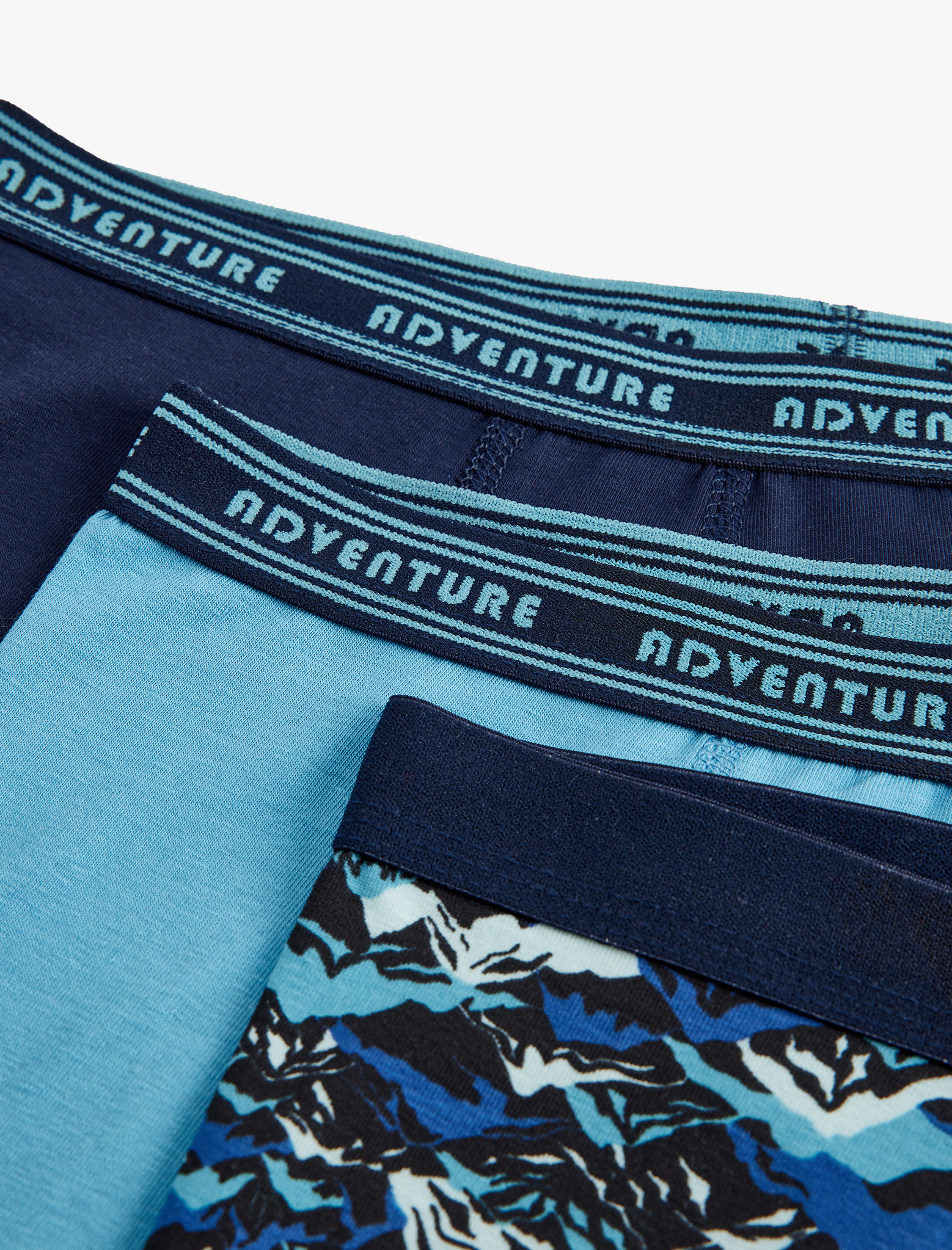  Erkek Çocuk 3'lü Boxer Seti Baskı Detaylı Çok Renkli