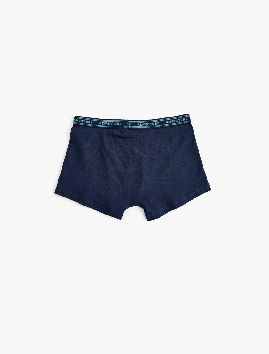  Erkek Çocuk 3'lü Boxer Seti Baskı Detaylı Çok Renkli