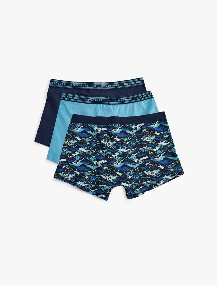 Erkek Çocuk 3'lü Boxer Seti Baskı Detaylı Çok Renkli