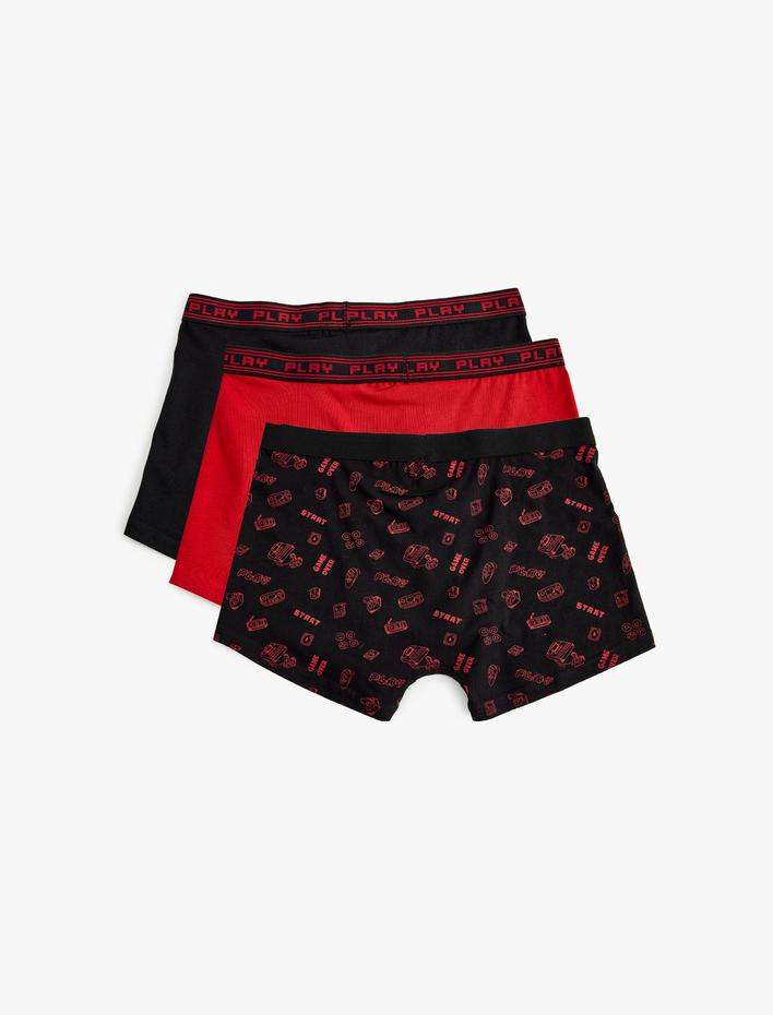 Erkek Çocuk 3'lü Boxer Seti Baskı Detaylı Çok Renkli
