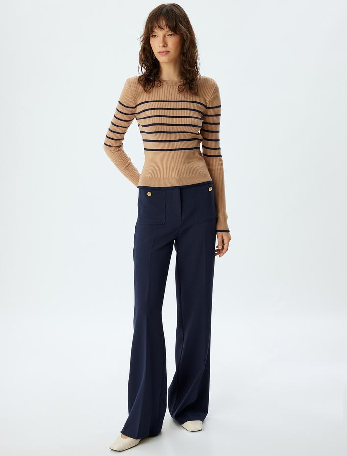  Triko Kazak Uzun Kol Bisiklet Yaka