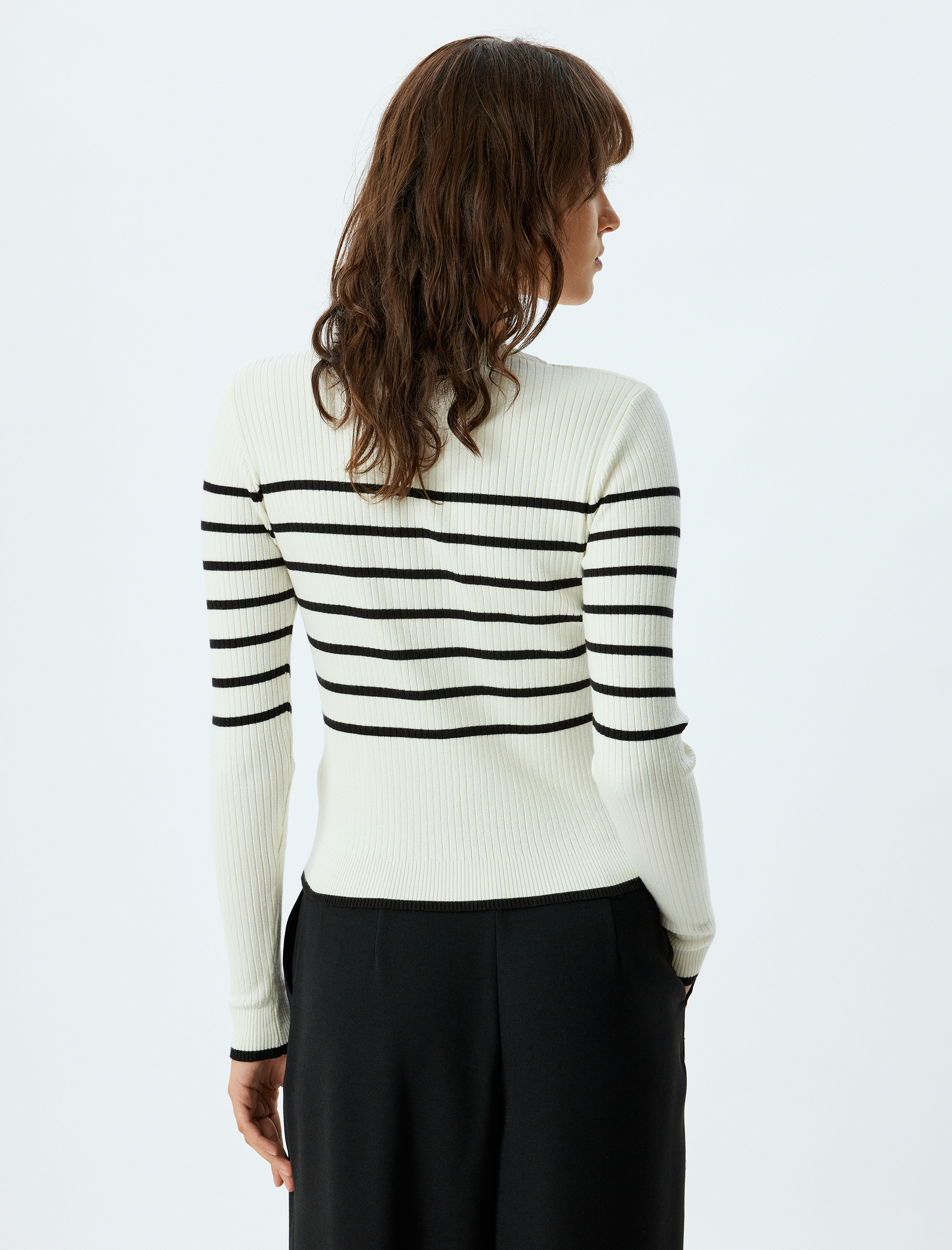 Triko Kazak Uzun Kol Bisiklet Yaka