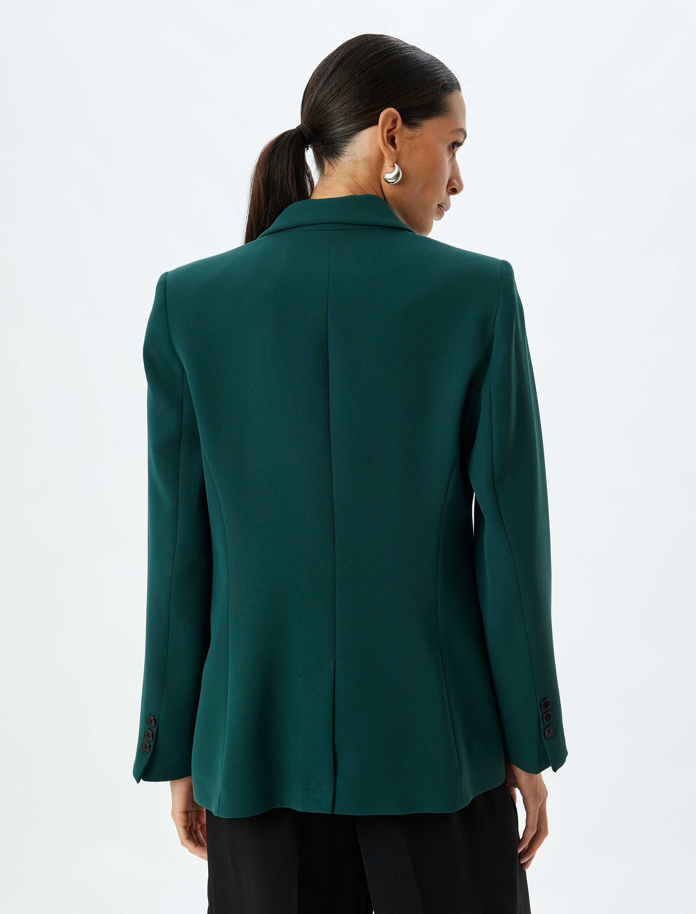   Blazer Ceket Kruvaze Cep Detaylı