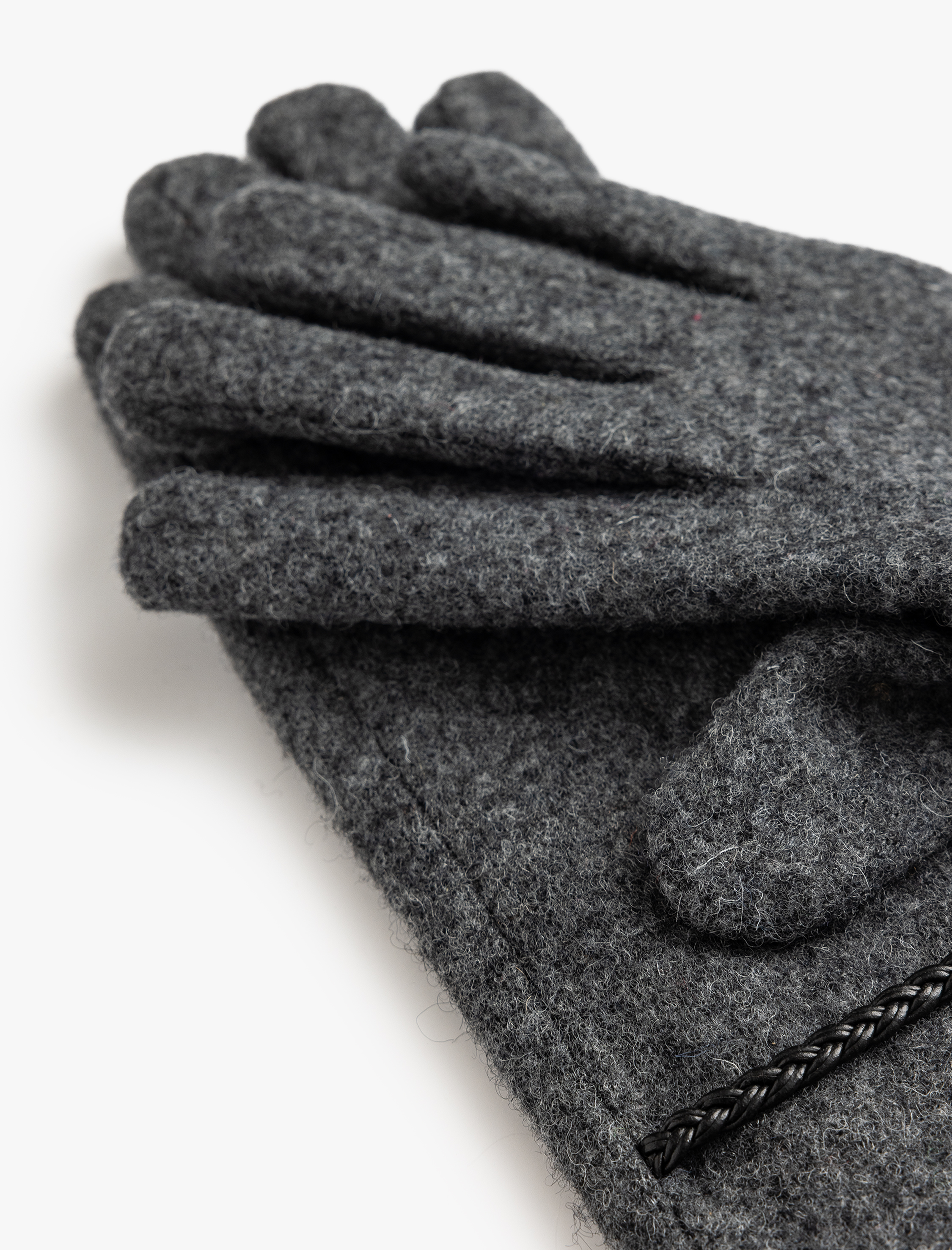  Kadın Eldiven Suni Deri Şerit Detaylı