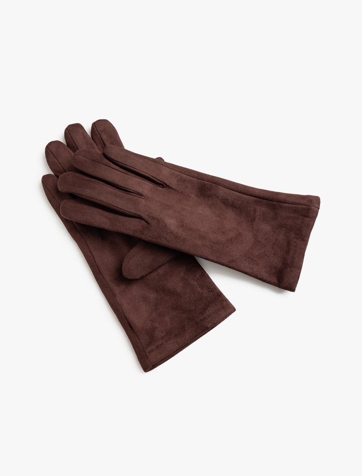 Kadın Eldiven Süet Görünümlü