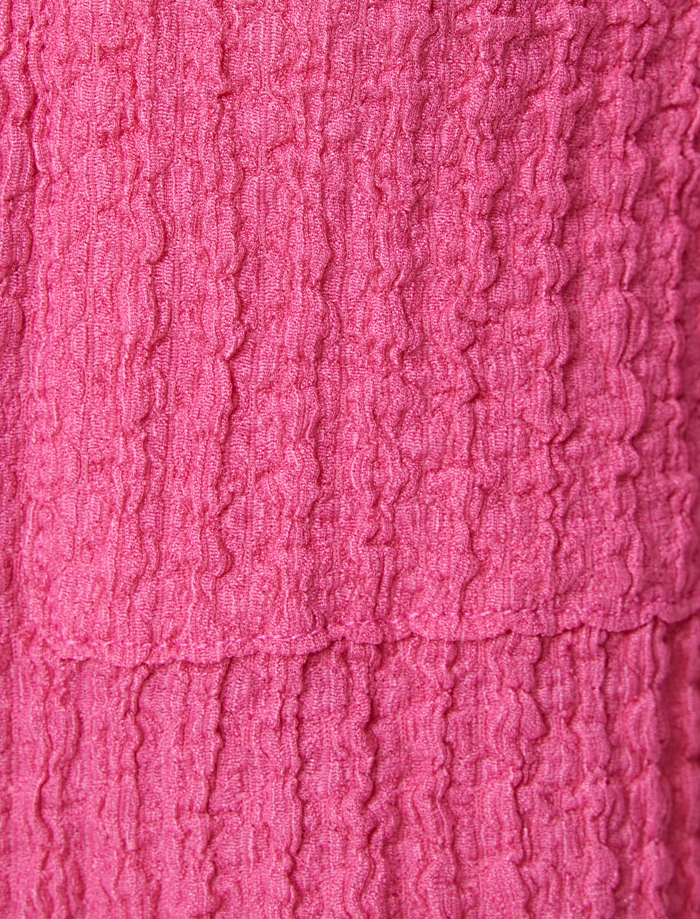   Dokulu Kısa Kollu Gömlek Cep Detaylı Rahat Kalıp