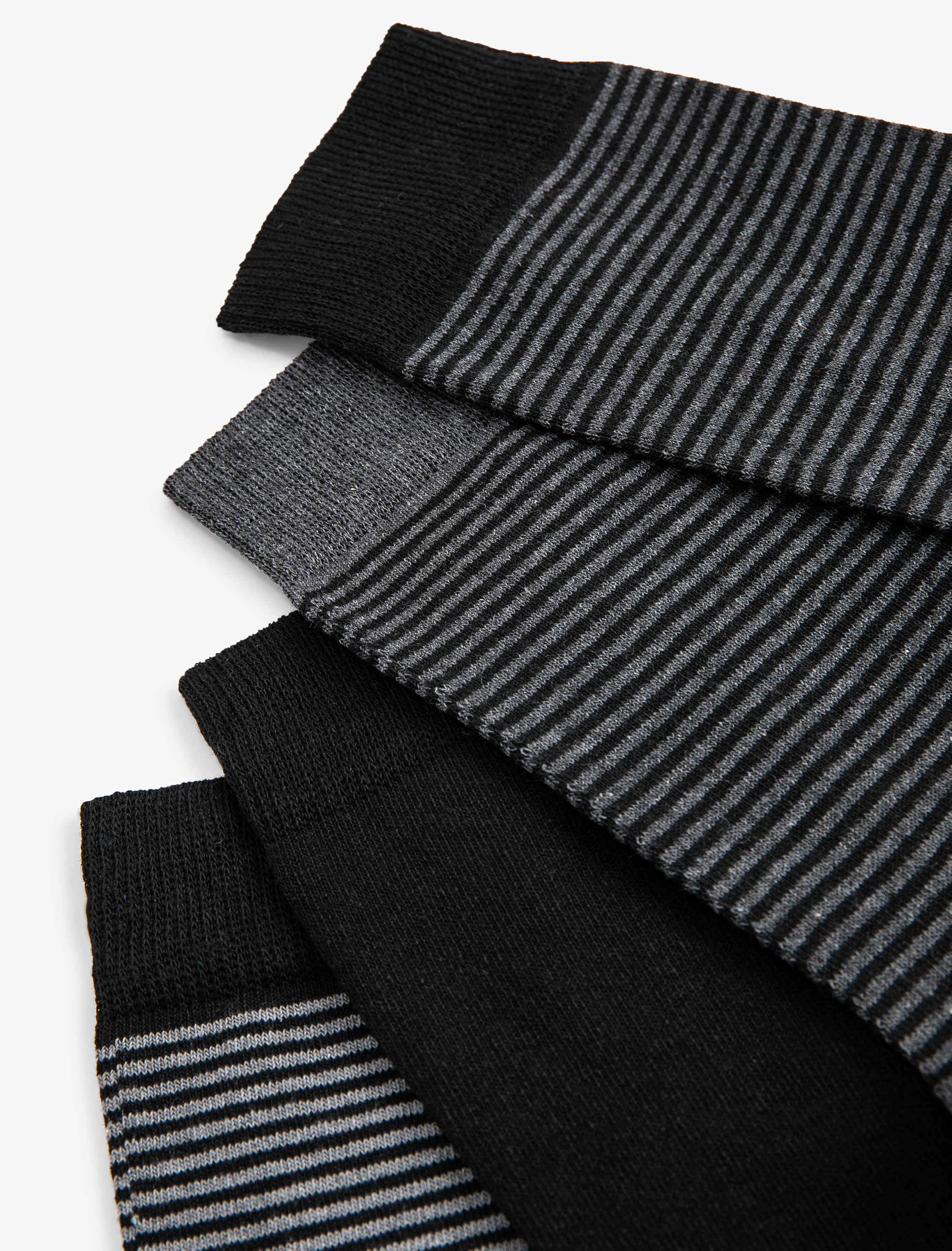  Erkek Çizgili 4'lü Soket Çorap Seti Çok Renkli