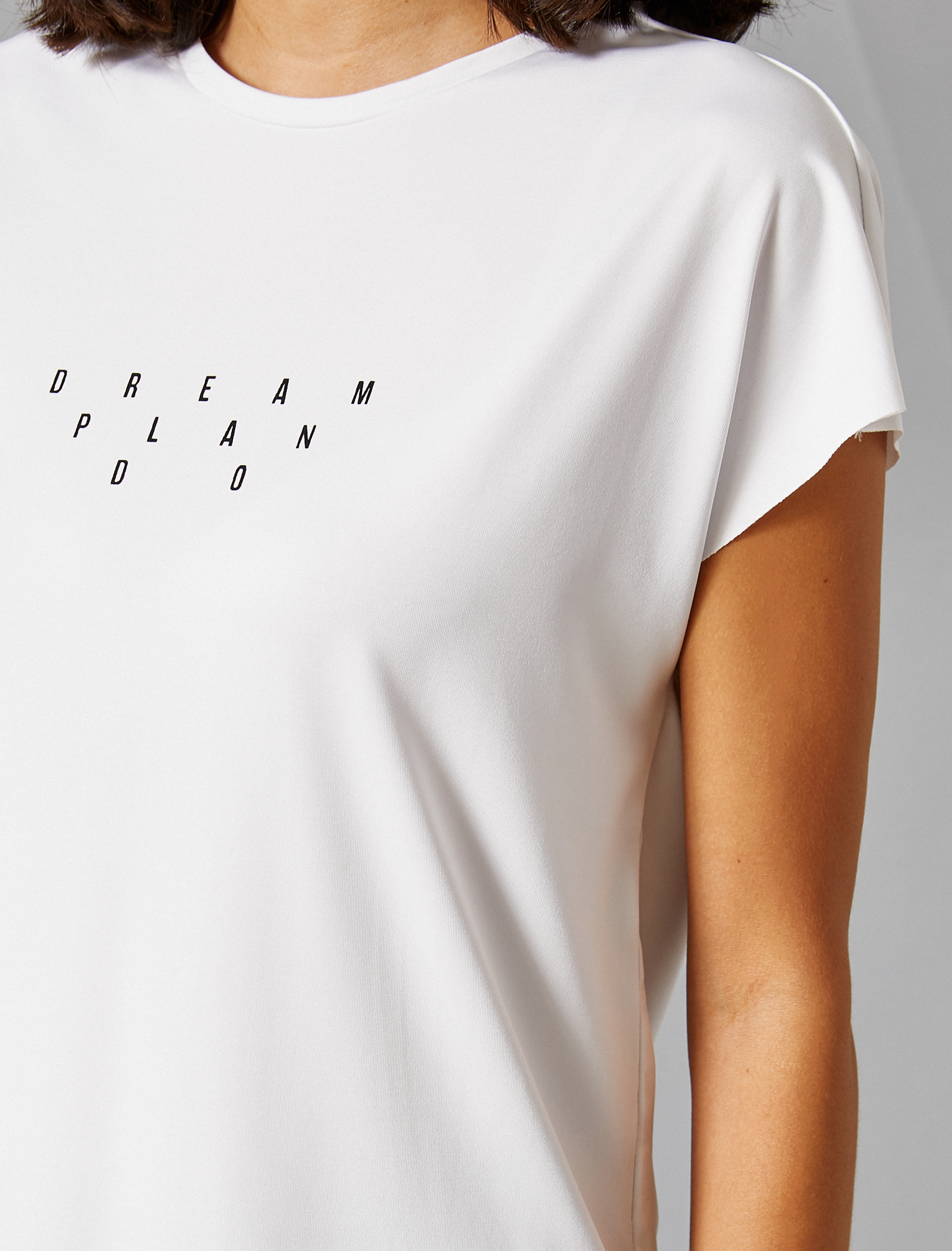   Spor Tişört Yazılı Kısa Kollu