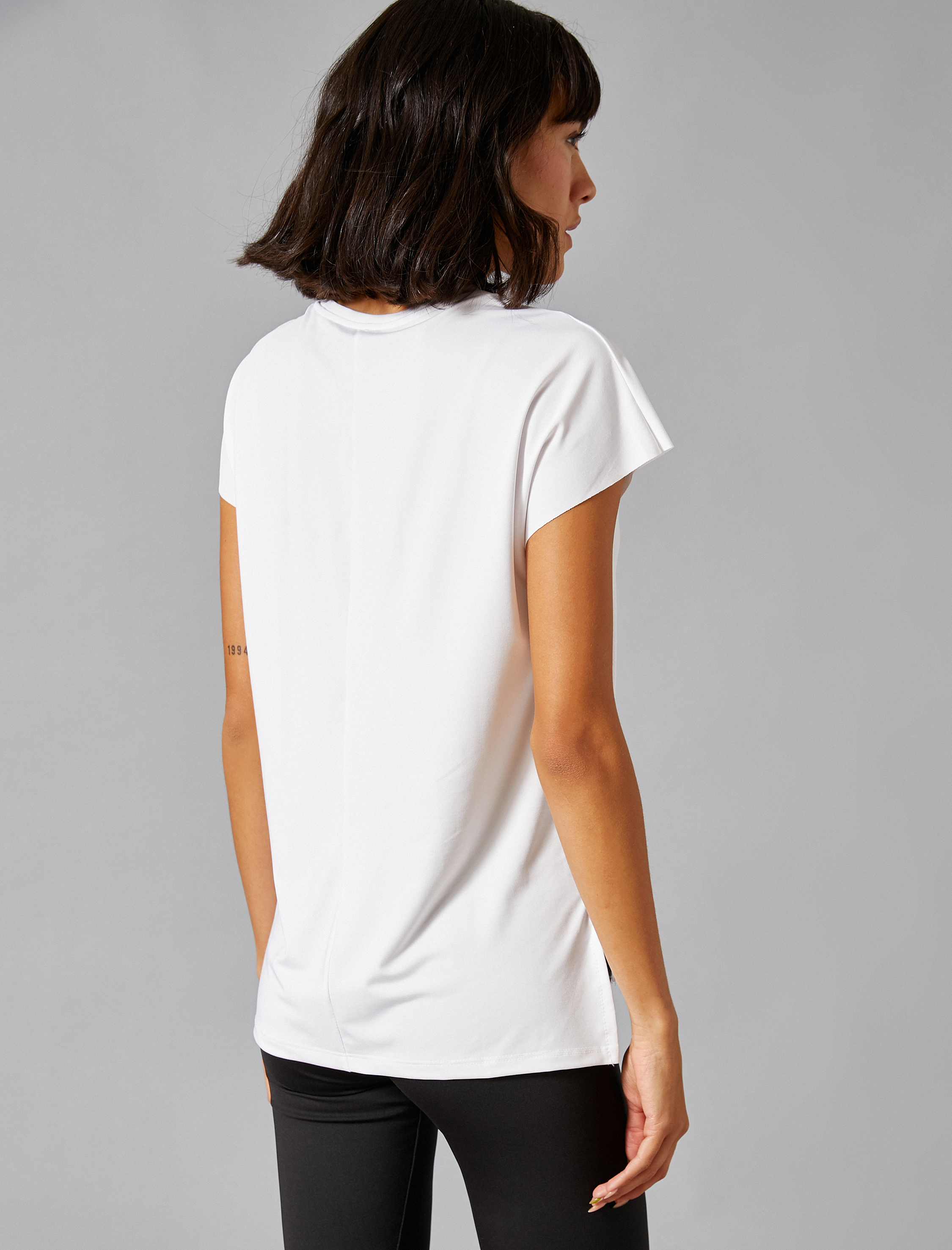   Spor Tişört Yazılı Kısa Kollu