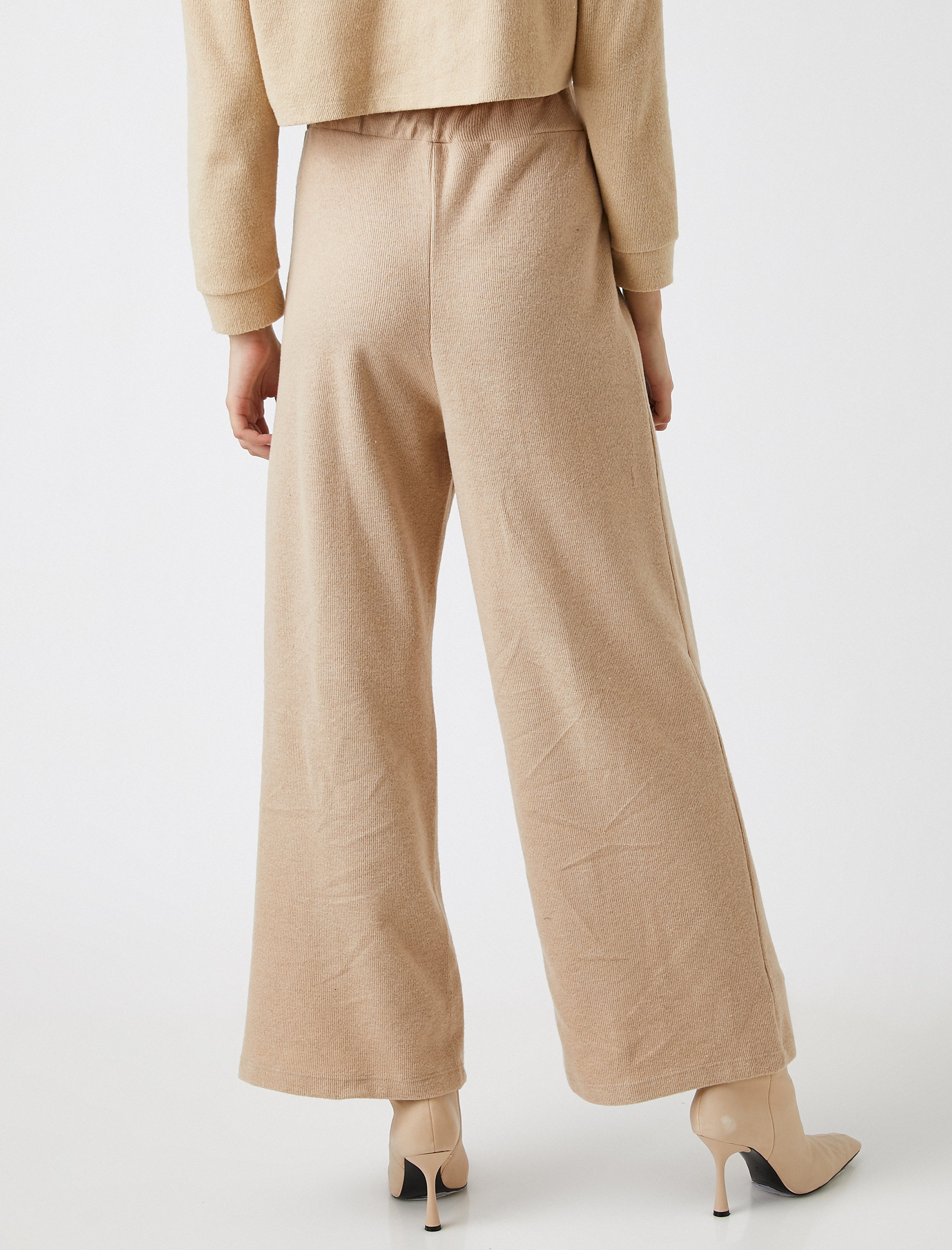   Beli Bağcıklı Pantolon Geniş Paça