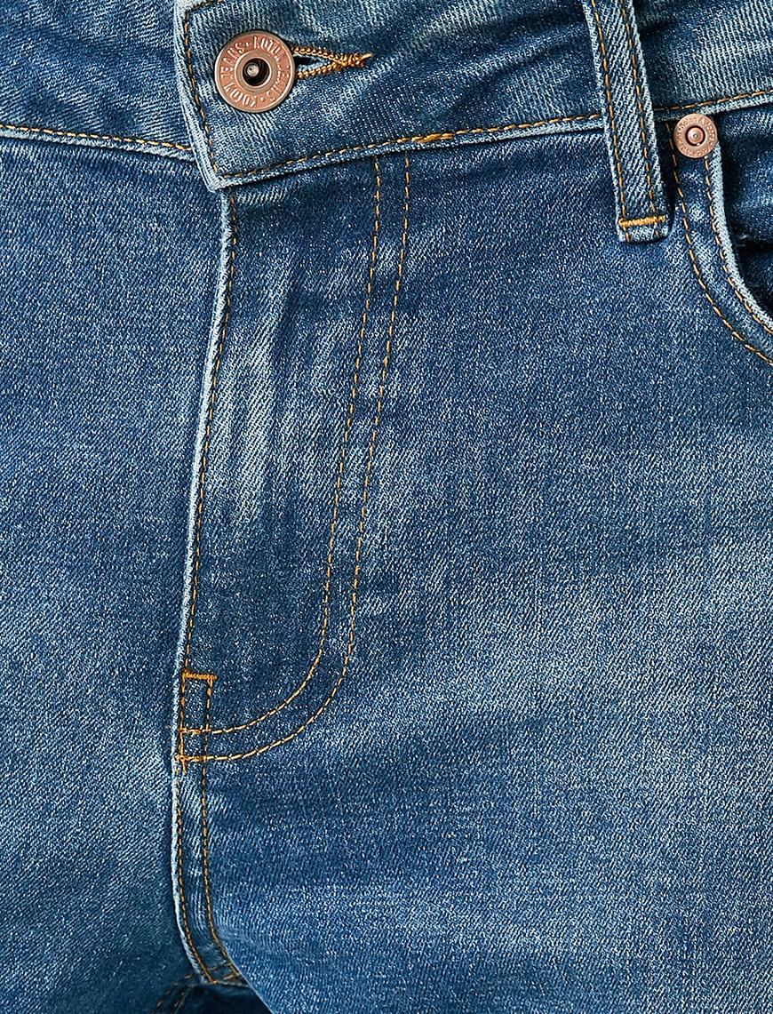   Skinny Fit Taşlamalı Kot Pantolon - Michael Jean