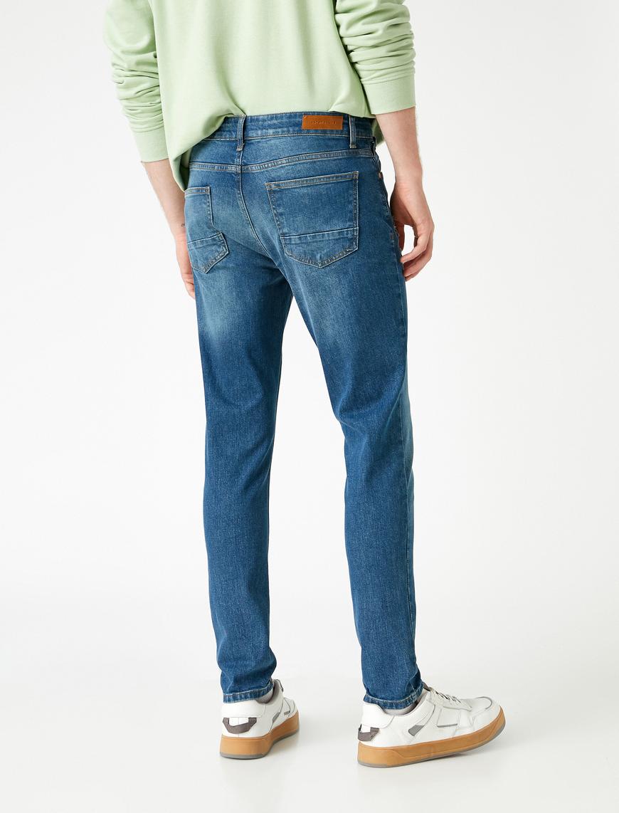   Skinny Fit Taşlamalı Kot Pantolon - Michael Jean