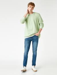 Skinny Fit Taşlamalı Kot Pantolon - Michael Jean