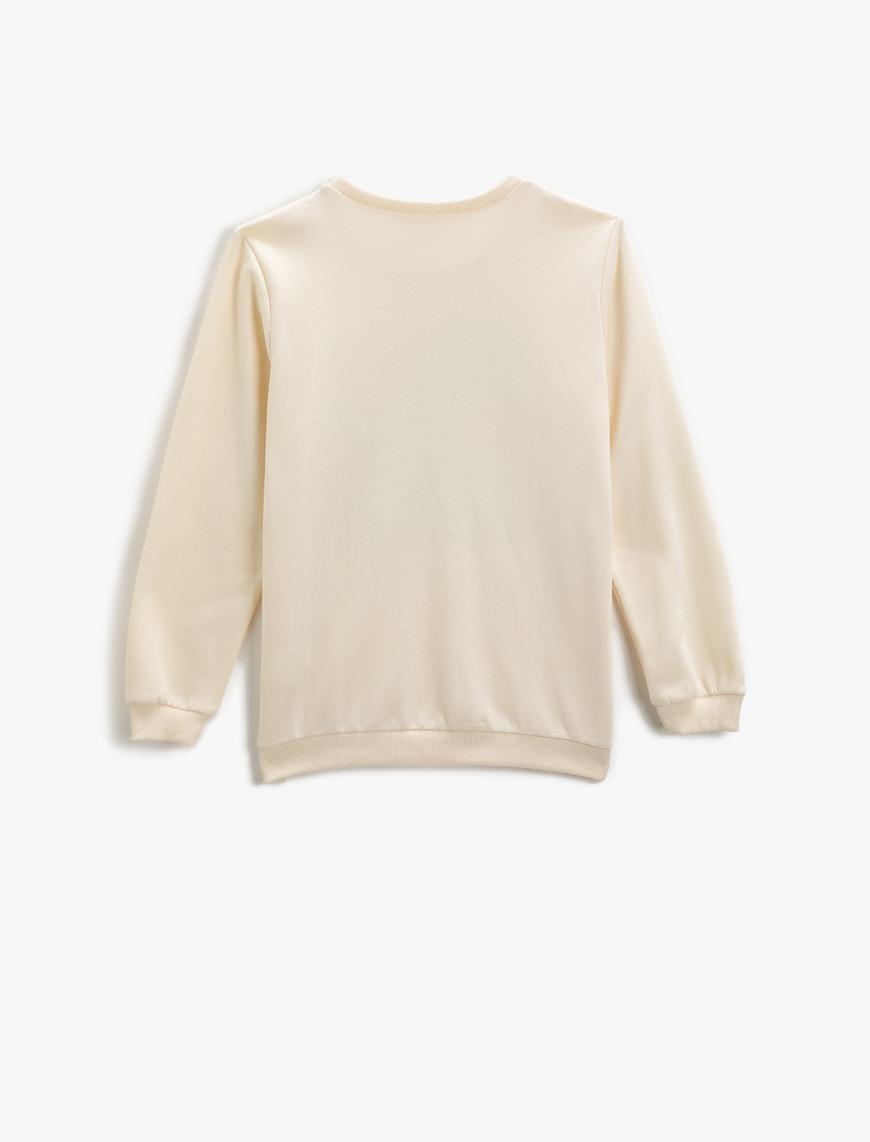  Erkek Çocuk Dinozor Baskılı Sweatshirt Uzun Kollu