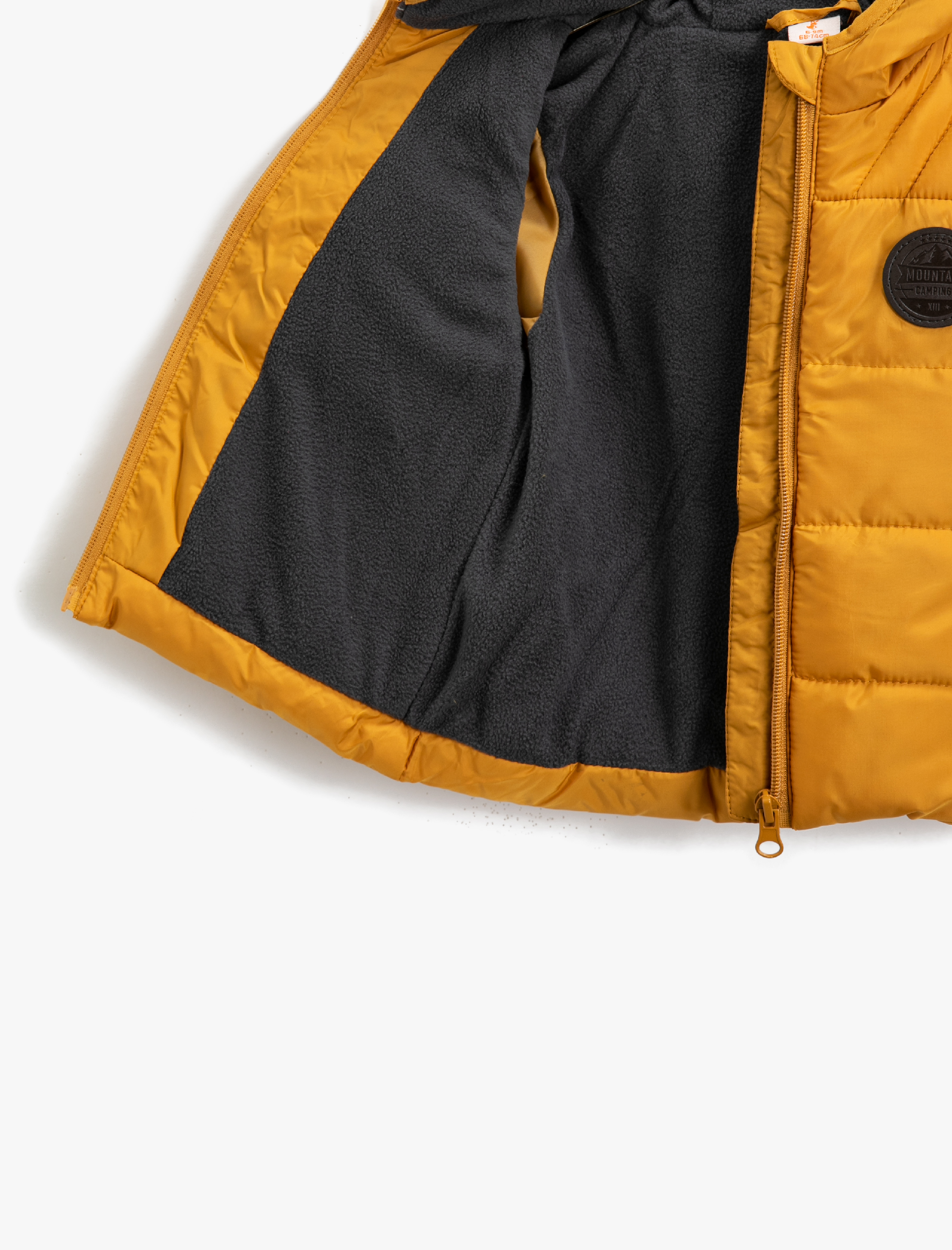  Erkek Bebek Kapüşonlu Fermuarlı Şişme Mont