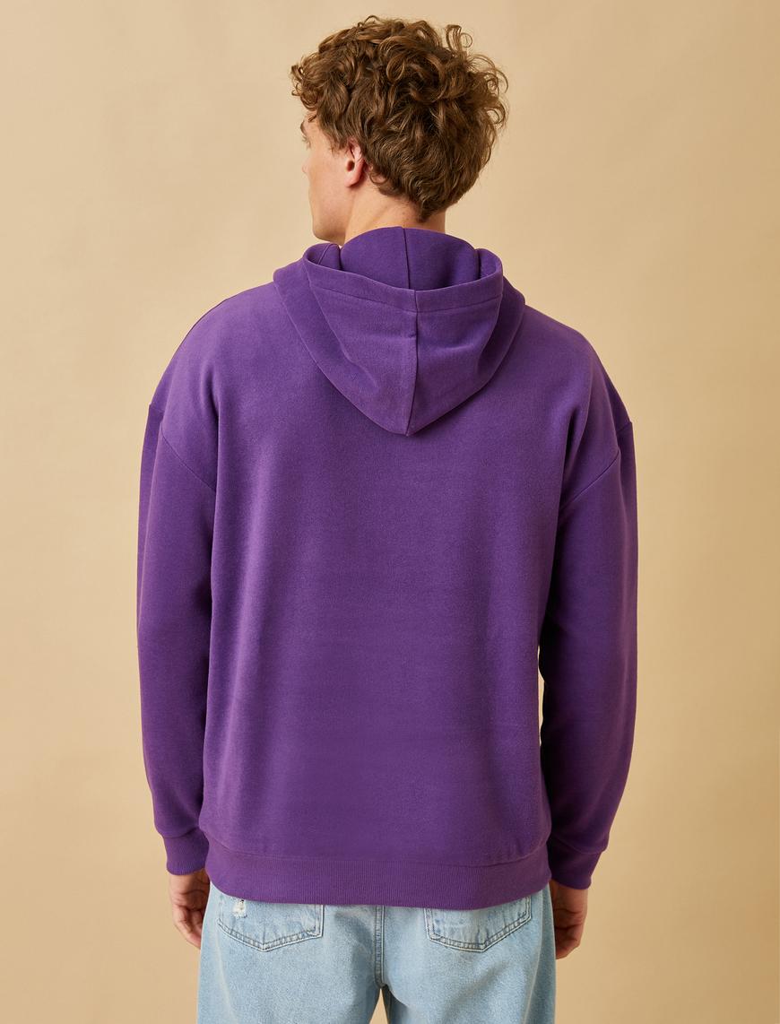   Kutup Ayısı Baskılı Kapüşonlu Sweatshirt