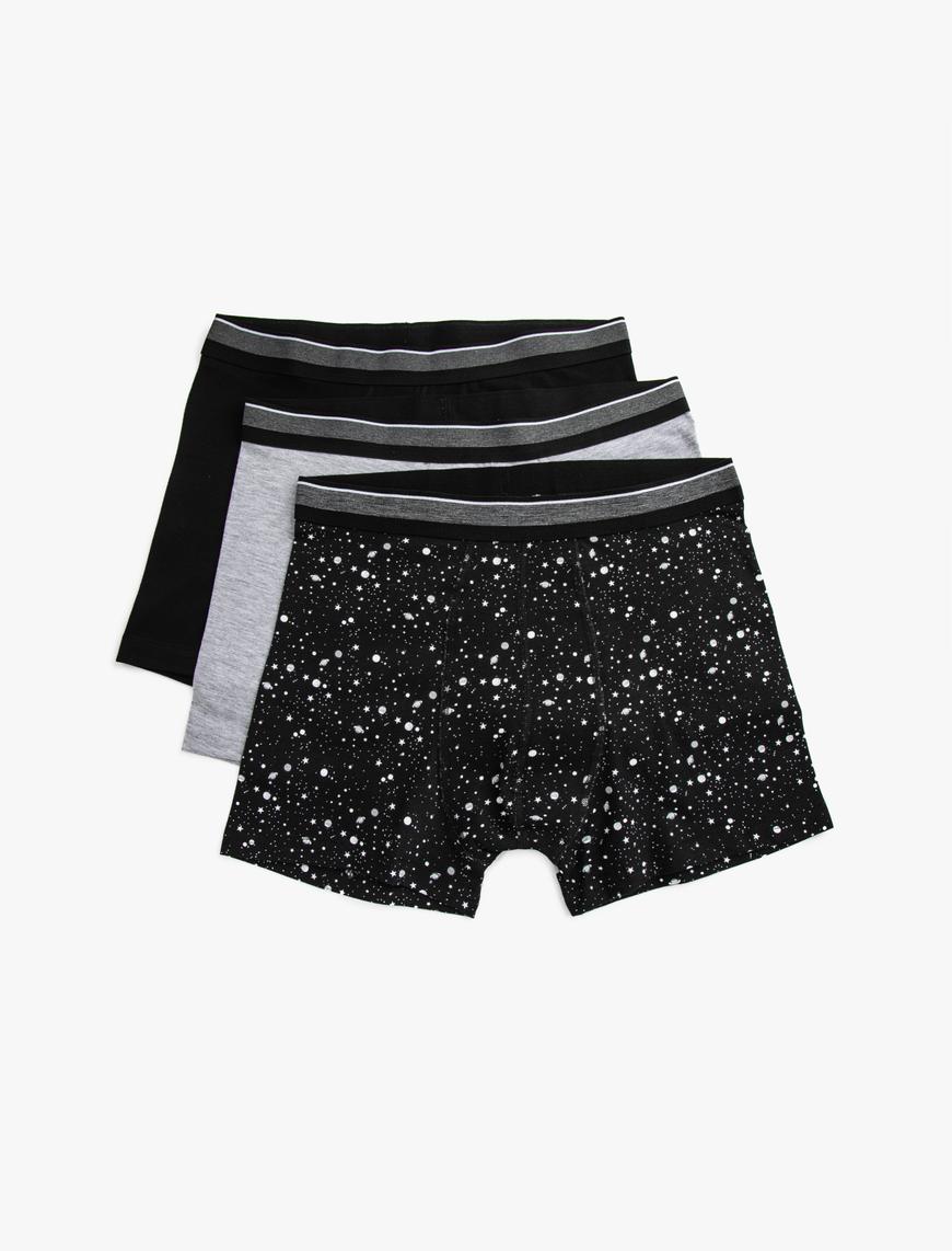   Pamuklu 3'lü Set Basic Boxer