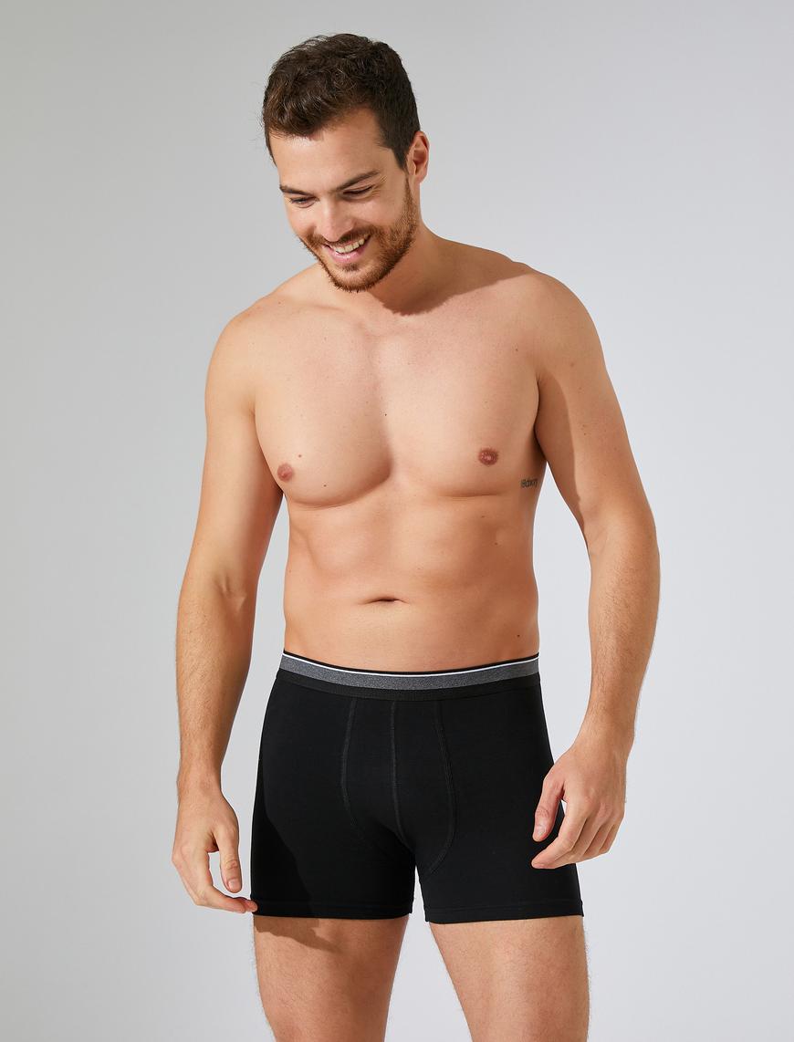   Pamuklu 3'lü Set Basic Boxer