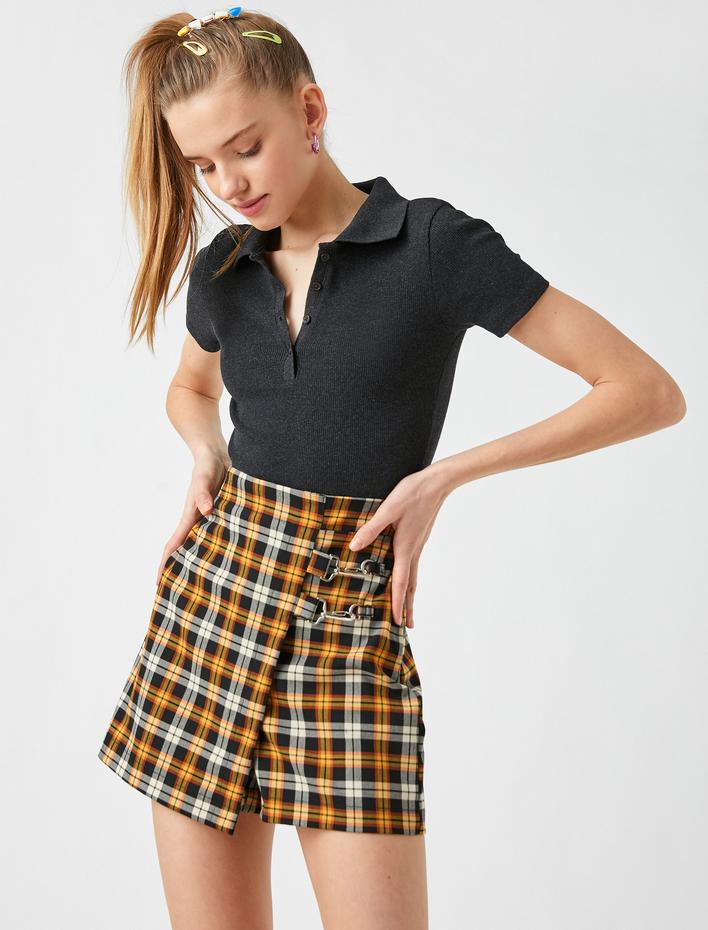  Kısa Kollu Polo Yaka Basic Tişört