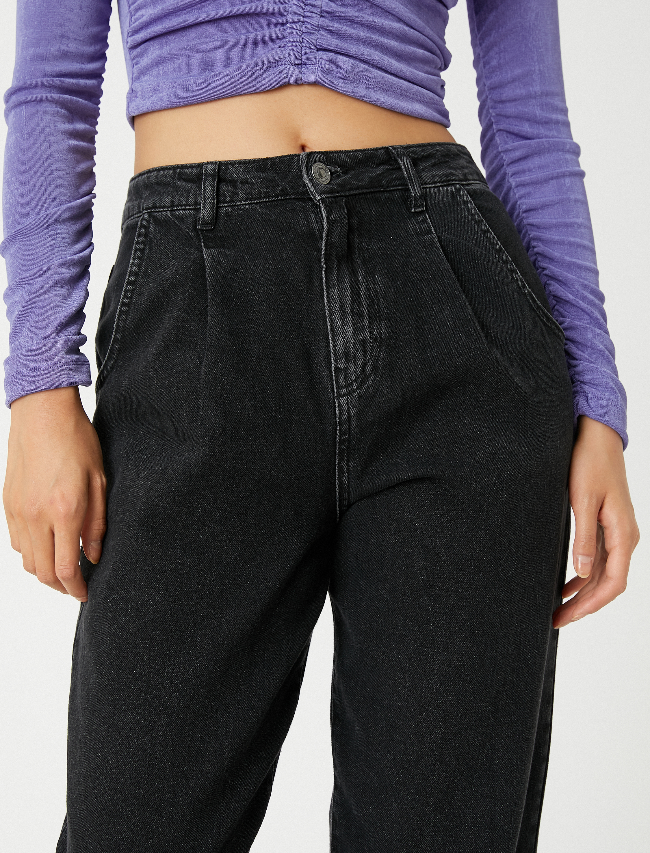   Rahat Kesim Dar Paça Pantolon - Slouchy Jean