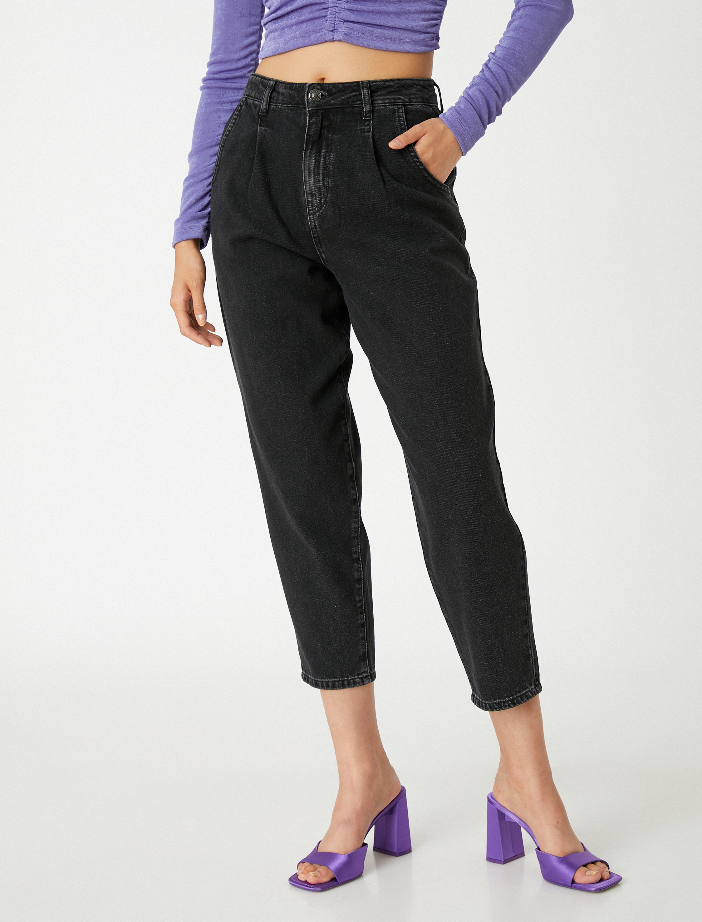   Rahat Kesim Dar Paça Pantolon - Slouchy Jean