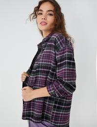 Oversize Gömlek Uzun Kollu Düğmeli