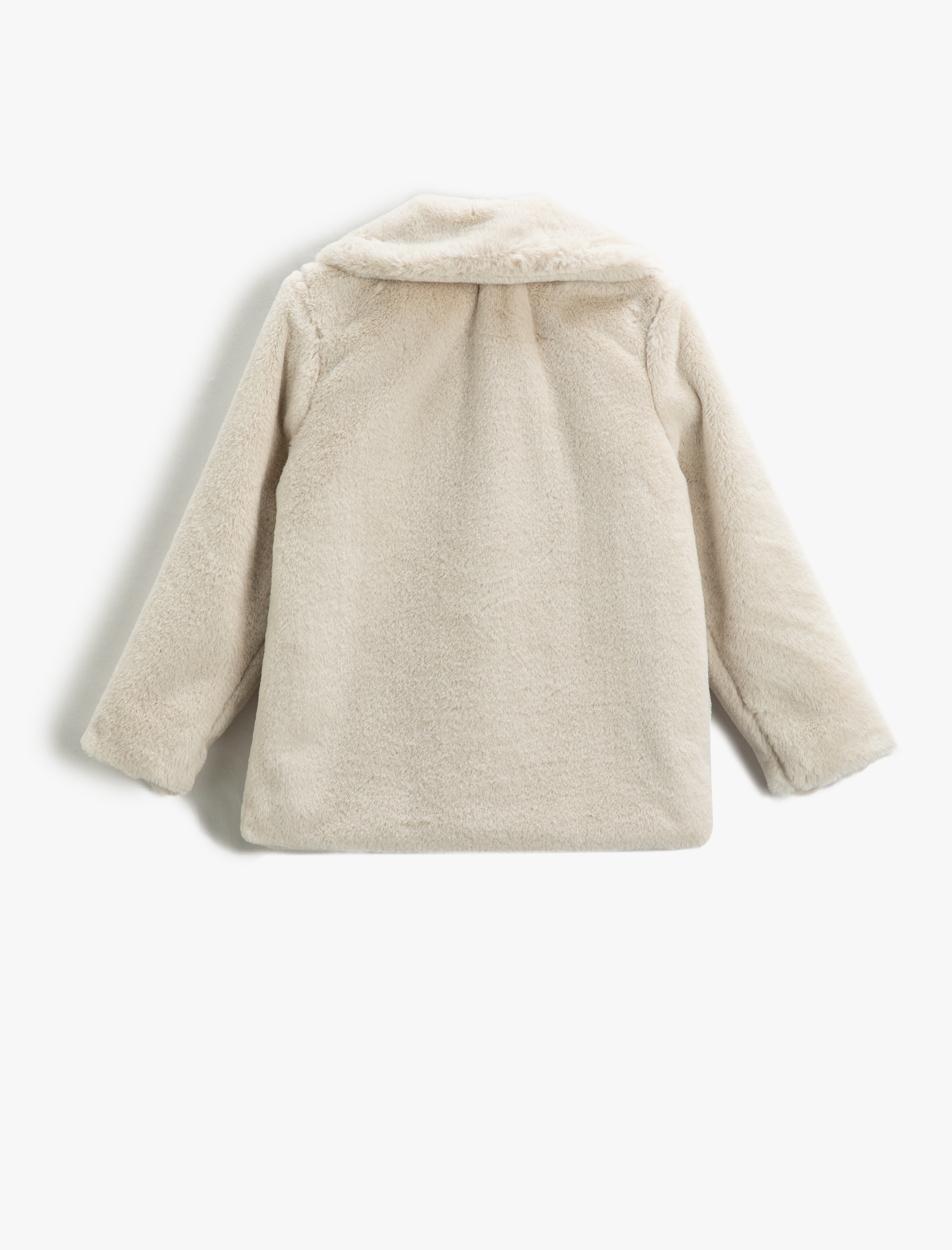  Kız Çocuk Peluş Mont Düğmeli