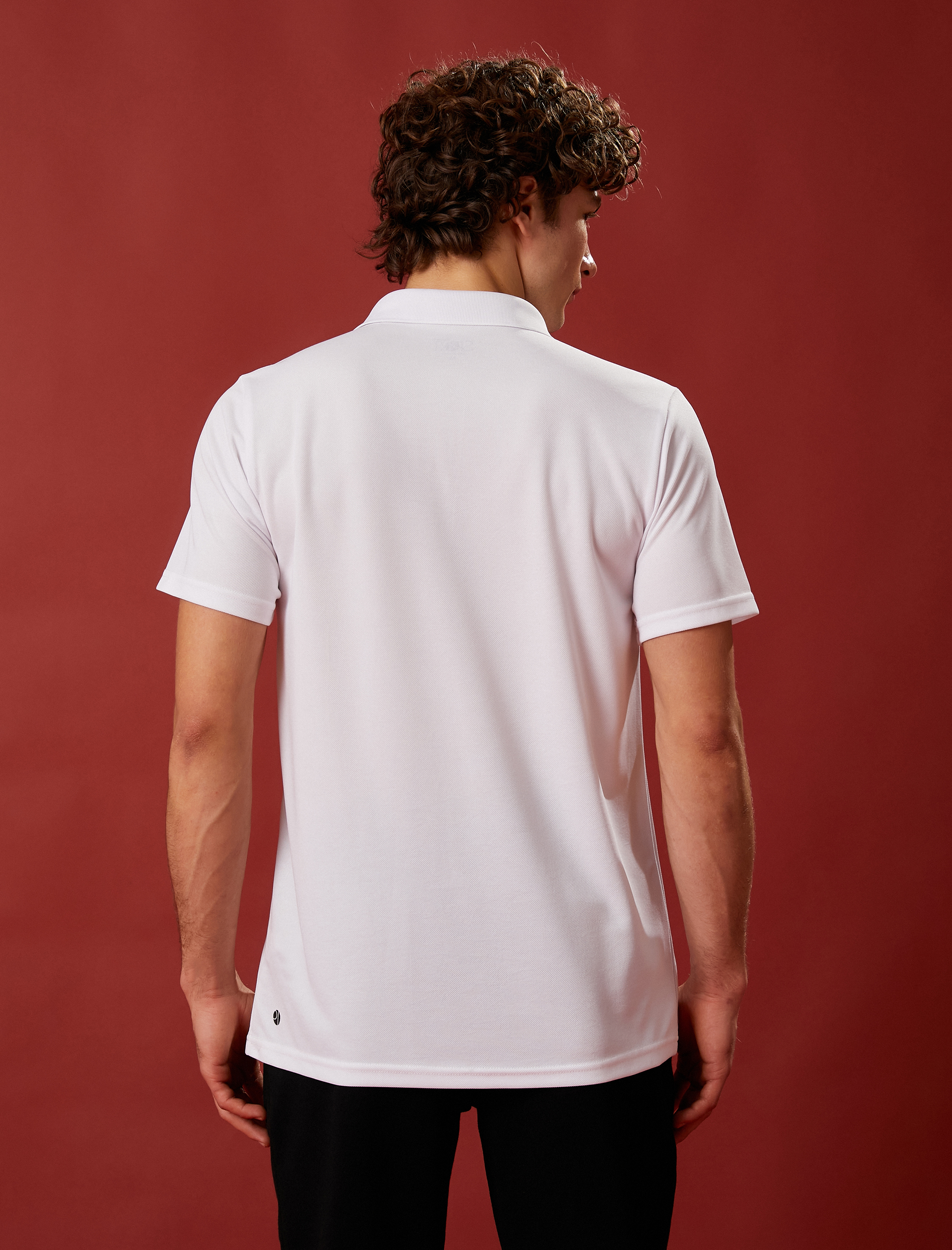   Spor Tişört Polo Yaka Düğme Detaylı Kısa Kollu Hızlı Kuruyan Kumaş