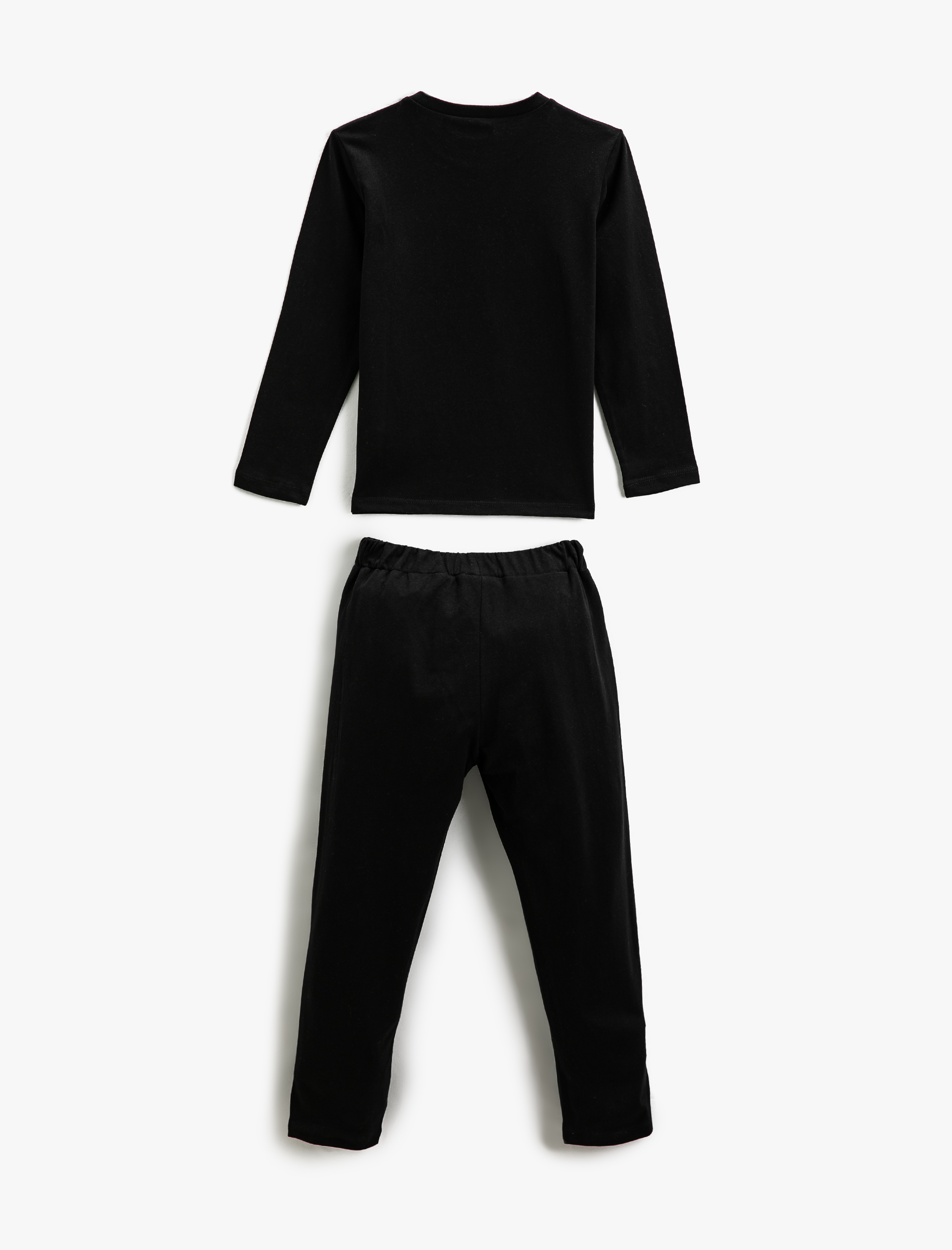  Erkek Çocuk Karanlıkta Parlayan Pijama Takımı - Uzun Kollu Tişört ve Eşofman Altı