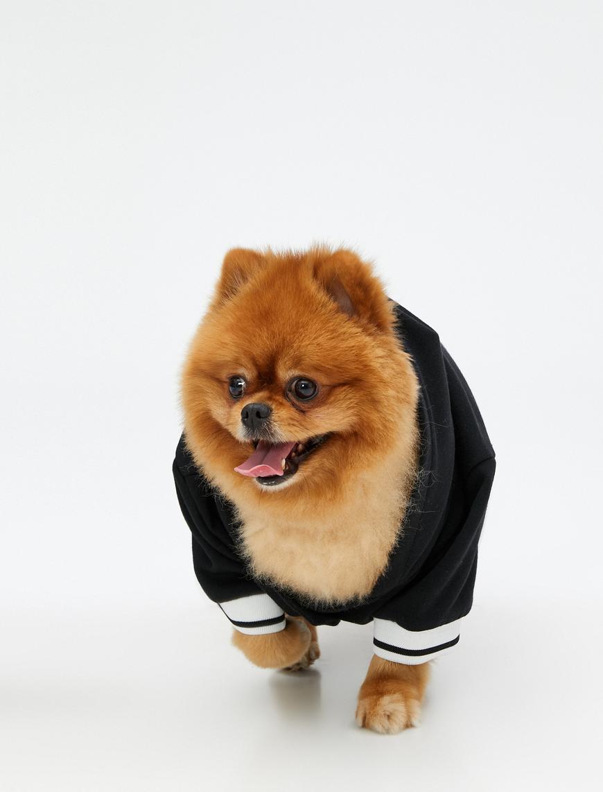   Baskılı Köpek Sweatshirt İçi Polarlı