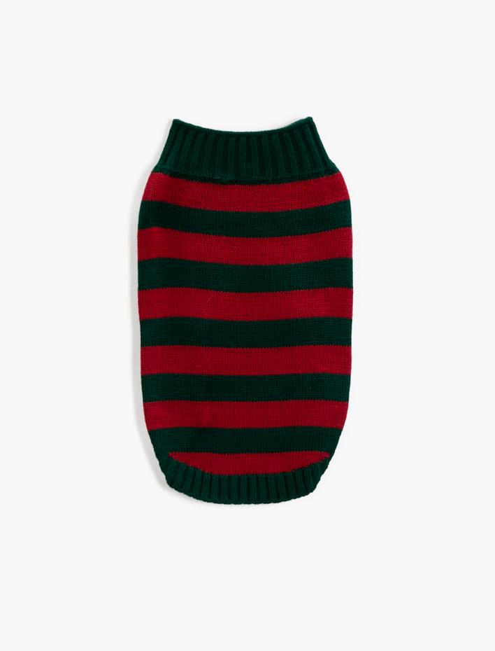  Çizgili Köpek Triko Kazak