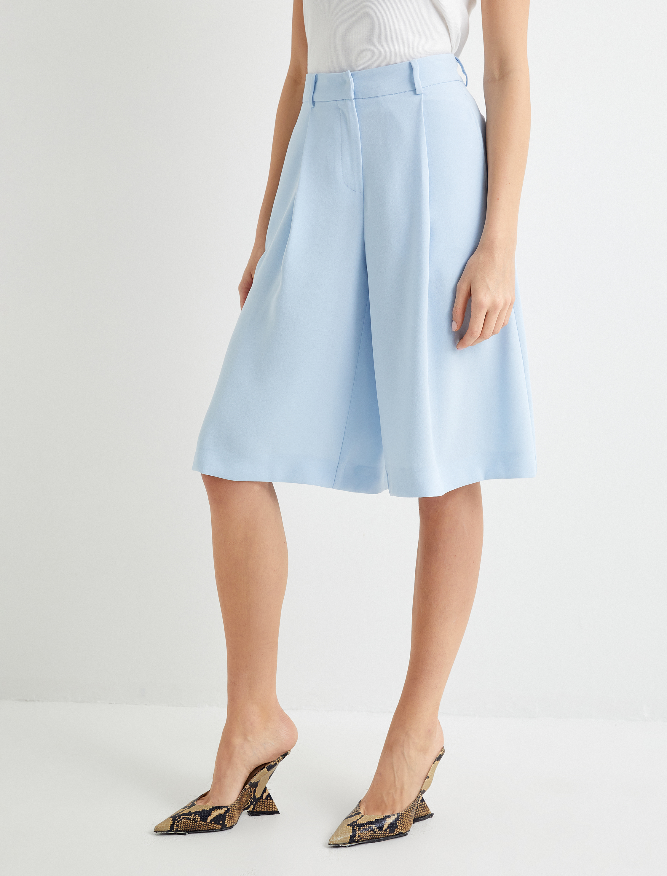   Bermuda Şort Geniş Paça Fermuarlı