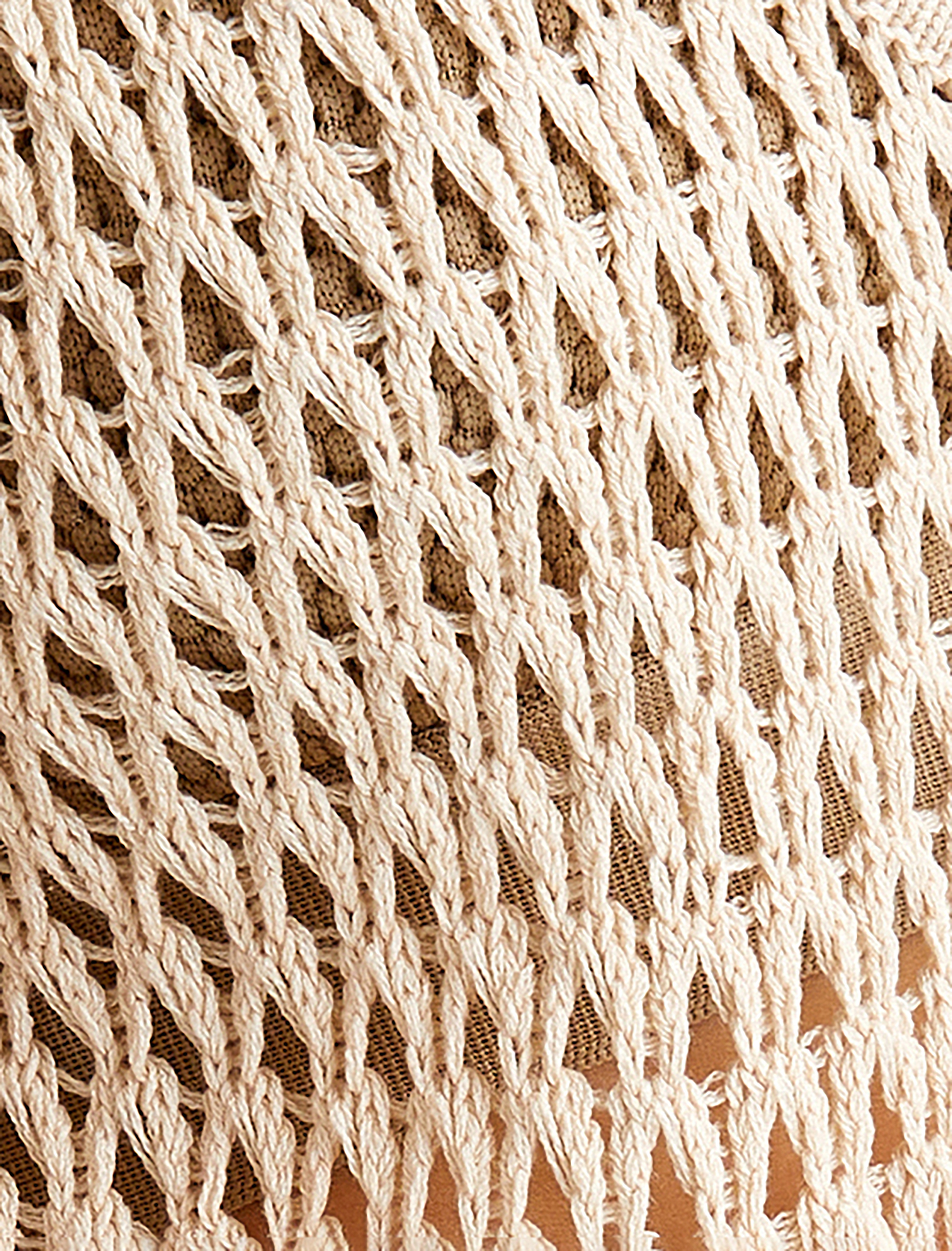   Koton X Melis Ağazat - Kroşe File Uzun Elbise