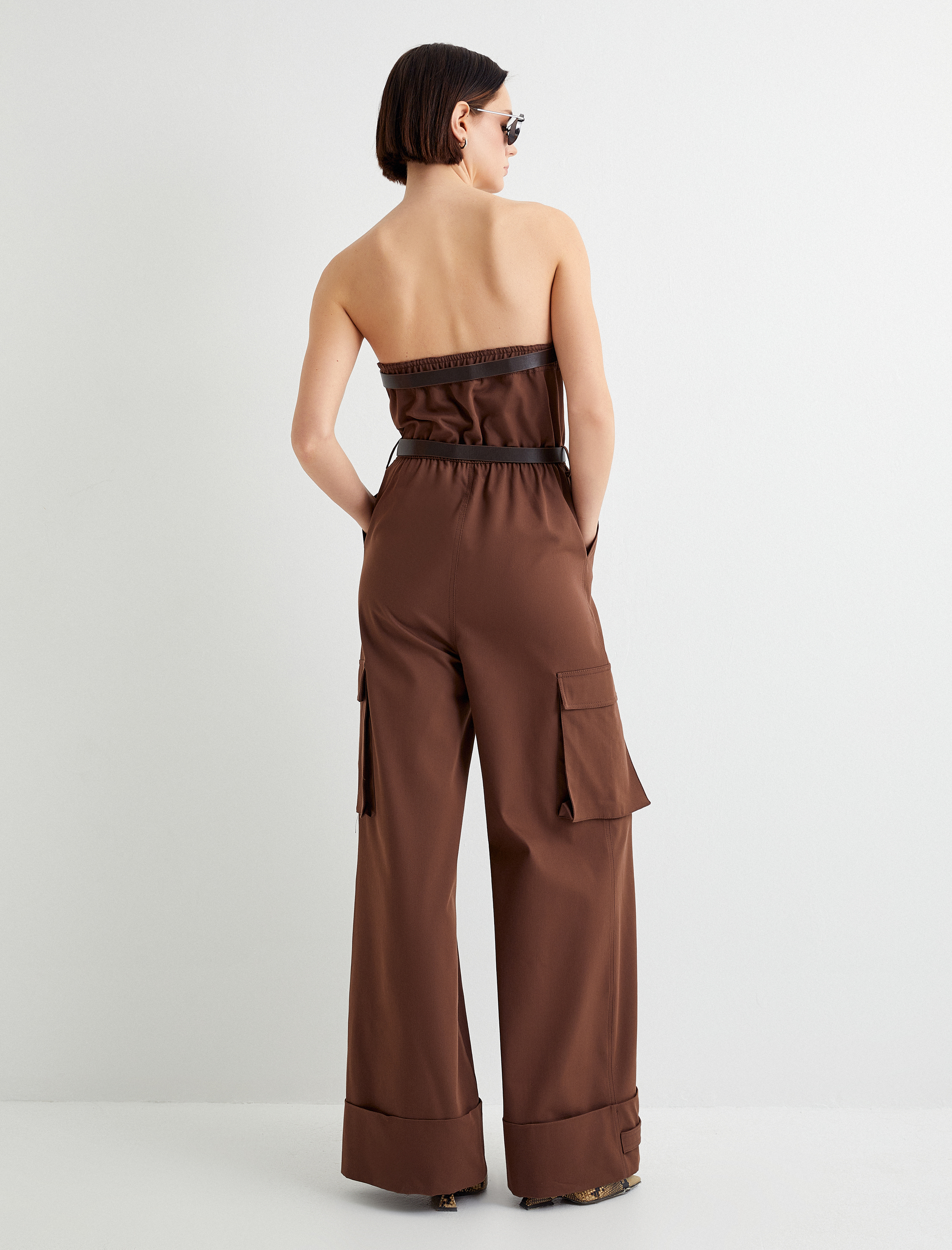 Straplez Tulum Kemer Detaylı Cepli