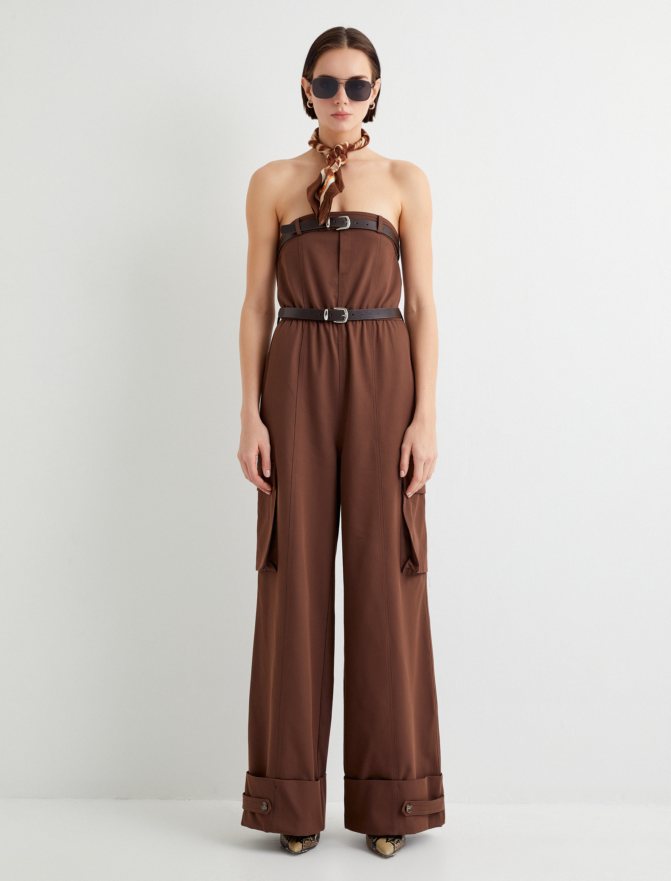 Straplez Tulum Kemer Detaylı Cepli