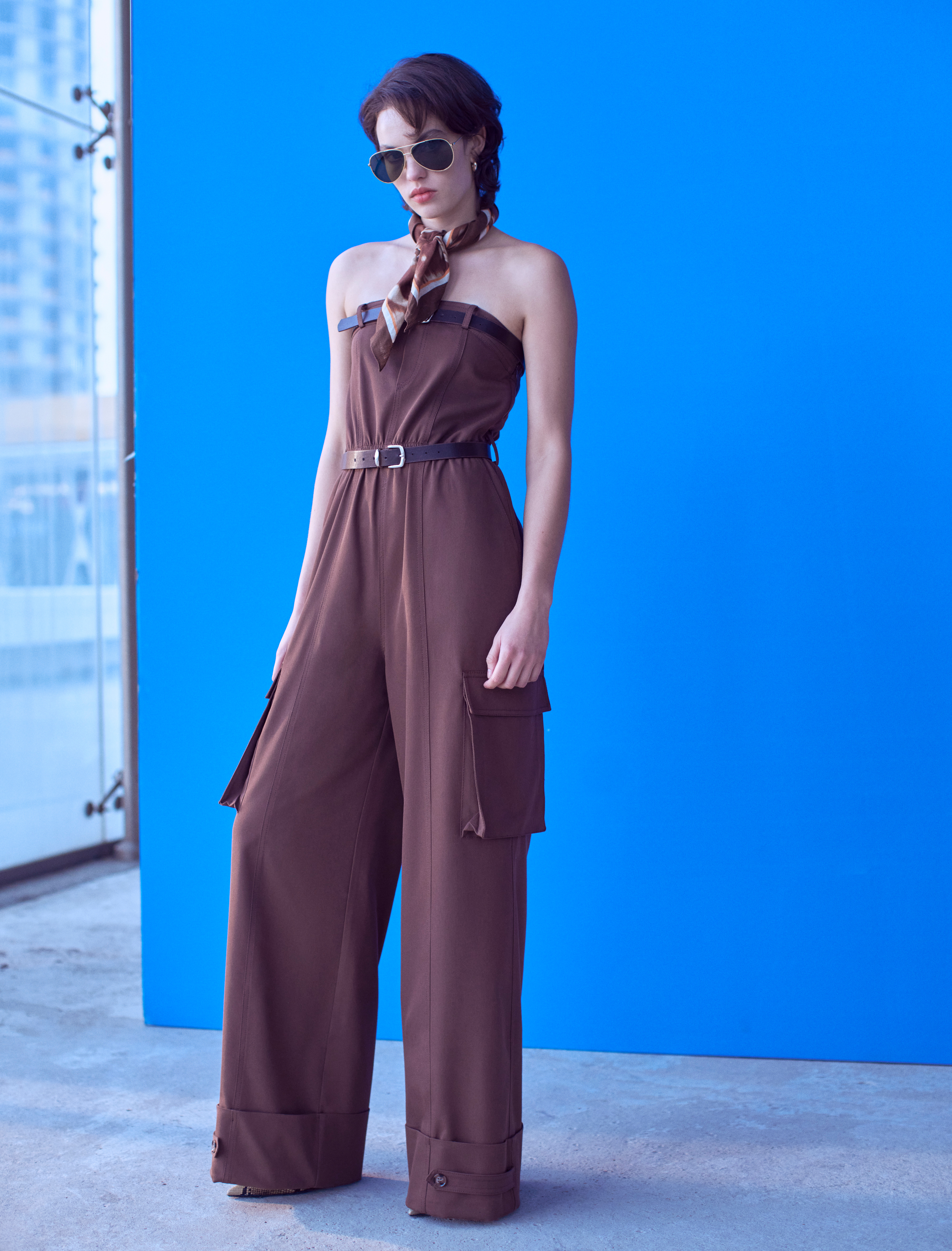 Straplez Tulum Kemer Detaylı Cepli