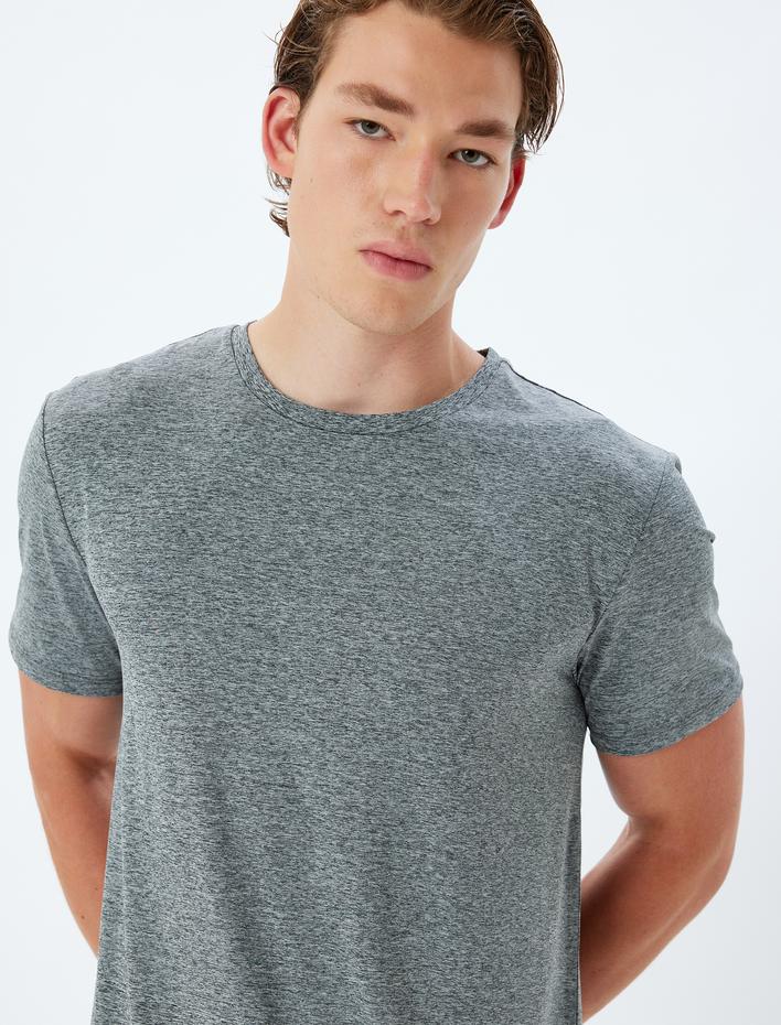  Basic Bisiklet Yaka Kısa Kollu Spor Tişört