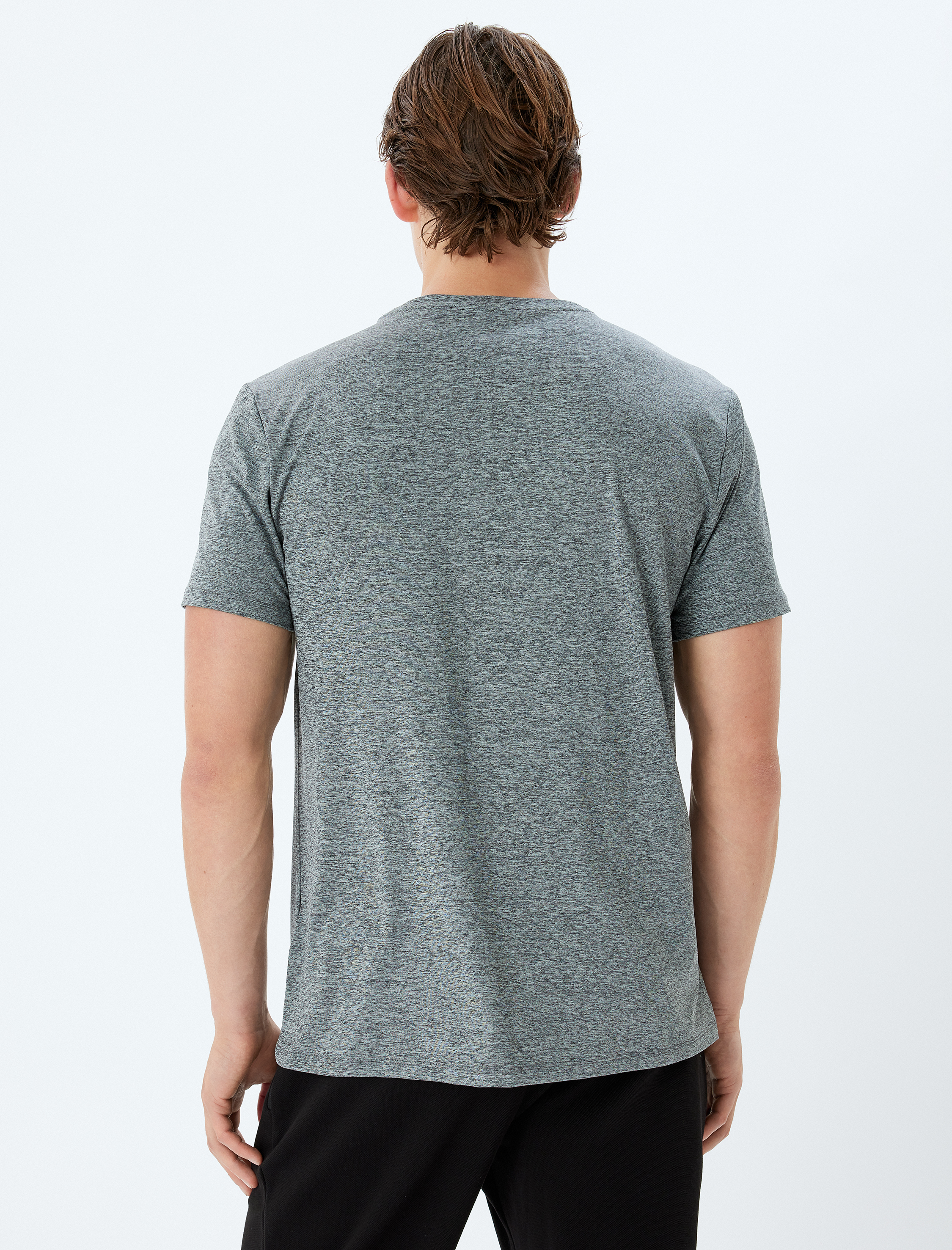   Basic Bisiklet Yaka Kısa Kollu Spor Tişört