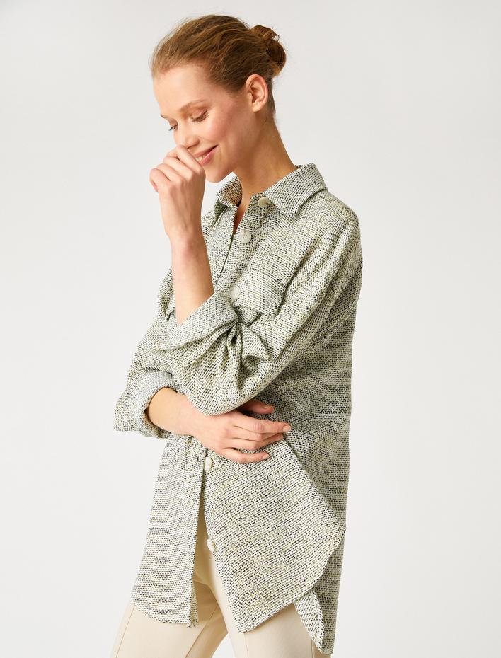  Uzun Kollu Cepli Gömlek