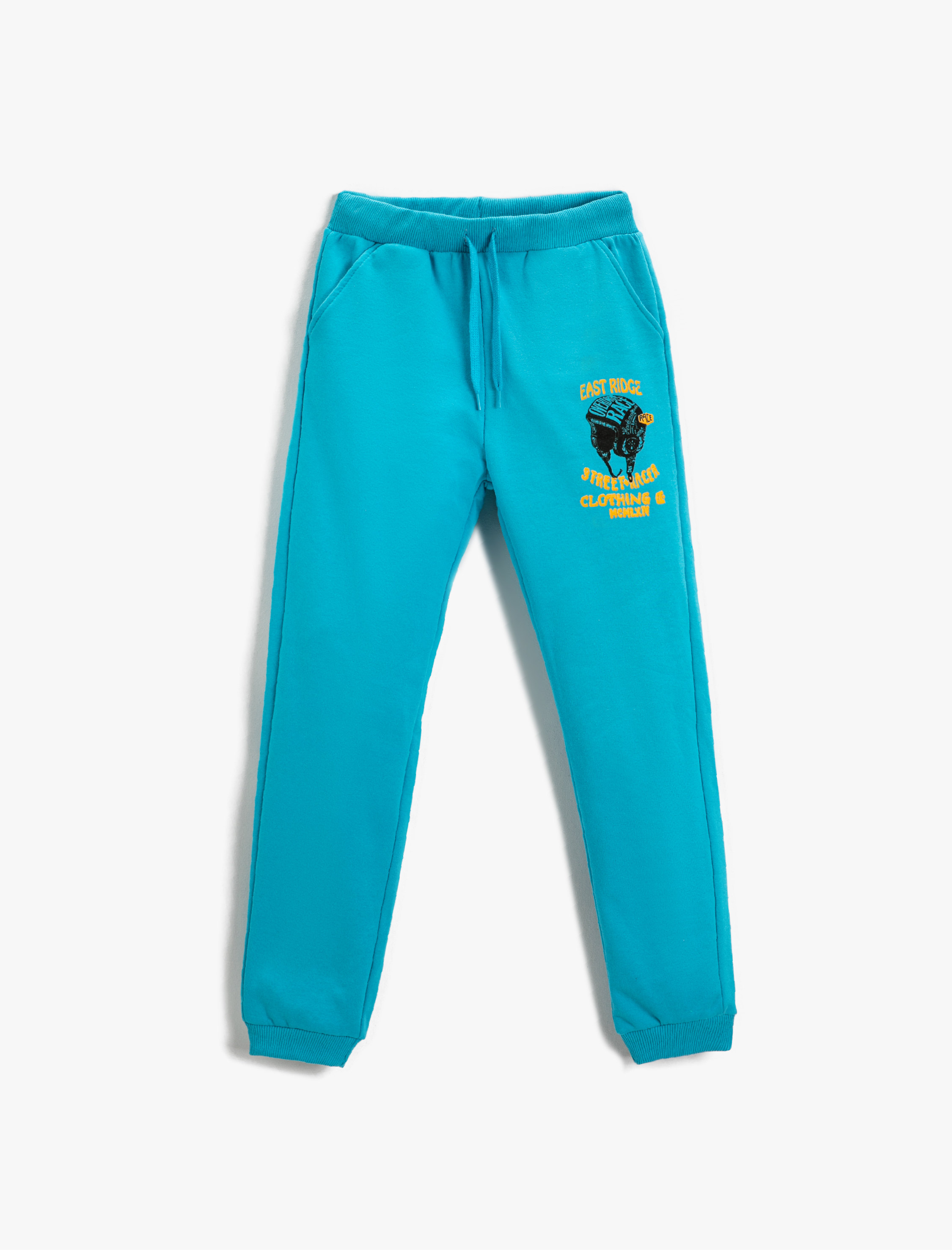  Erkek Çocuk Baskılı Jogger Eşofman Altı Beli Bağcıklı Cepli